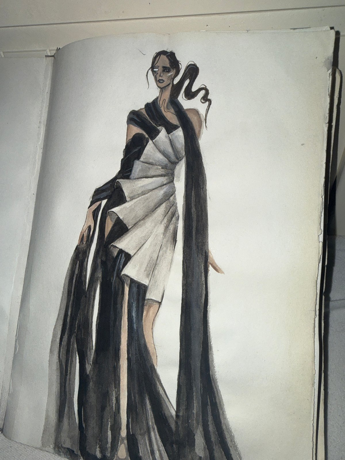 Fashion illustration spotted in Sofia sketchbook
