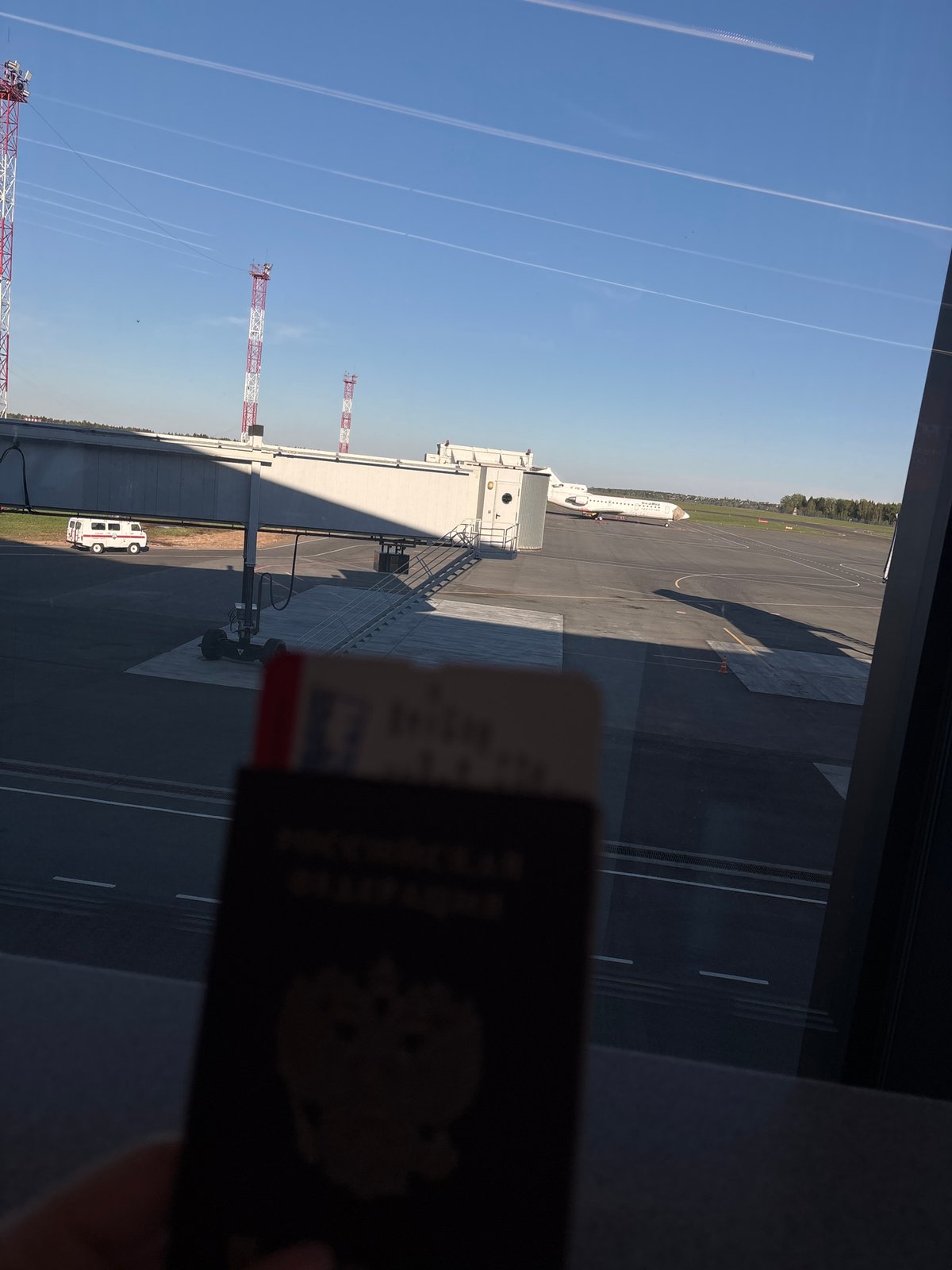 Traveler documents journey through Airport Izhevsk, Russia