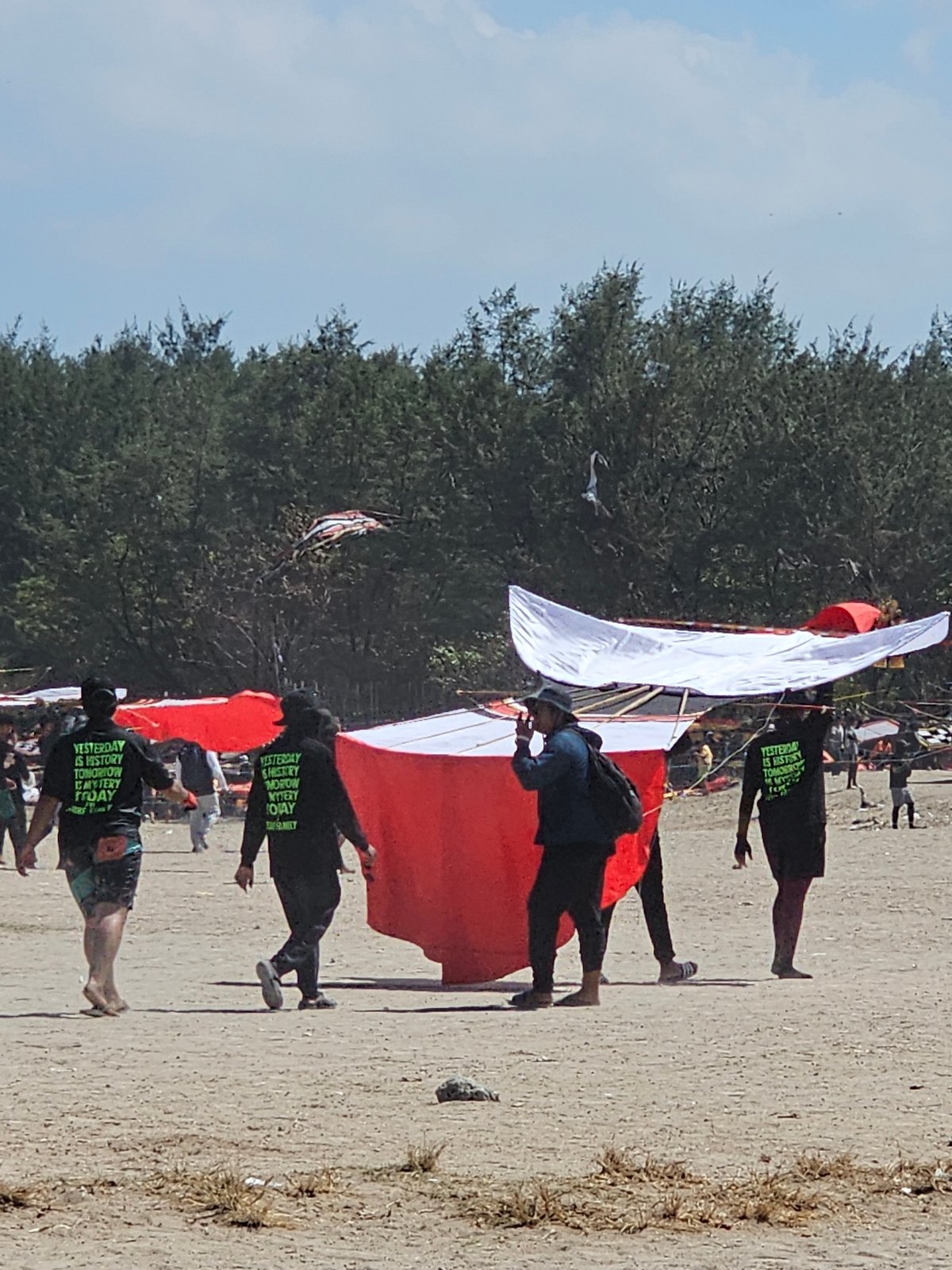 Kite festival and beach activity at Sanur, Denpasar