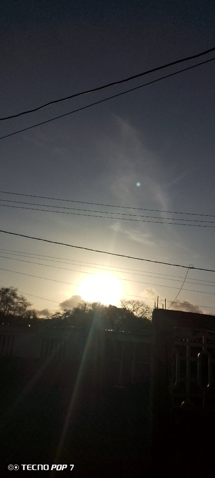 Witness documents sunrise progression over Altagracia, Venezuela