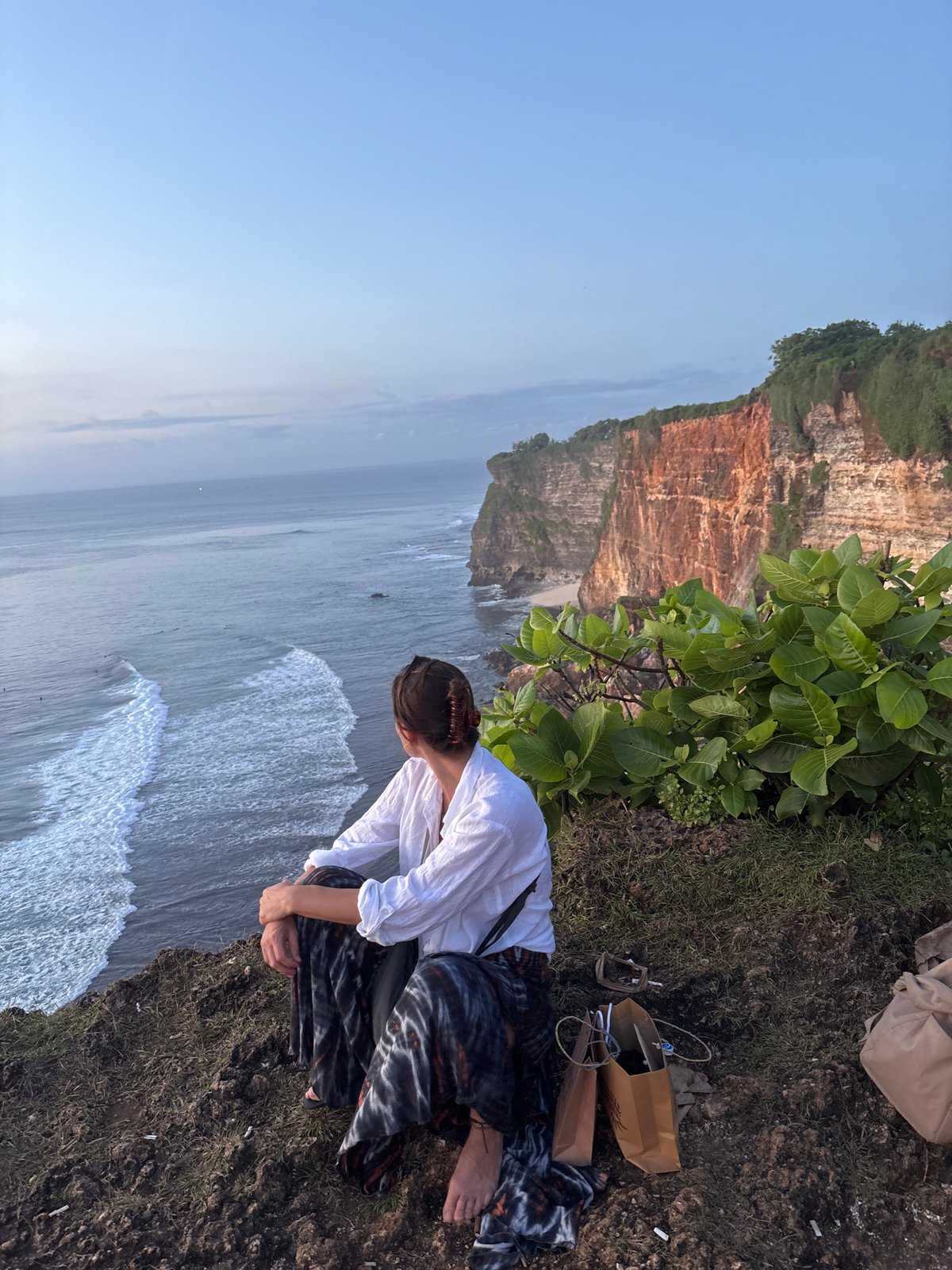 Sunset watchers gather at Kuta Selatan cliffs, Indonesia