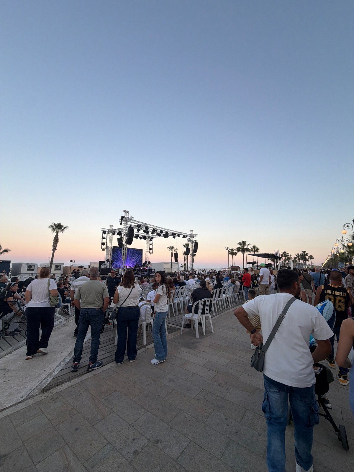 Outdoor concert draws crowds to Larnaca waterfront promenade
