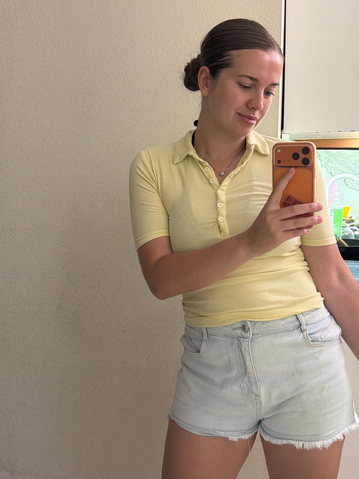 Woman documents morning activities across Sochi, Russia coastal resort