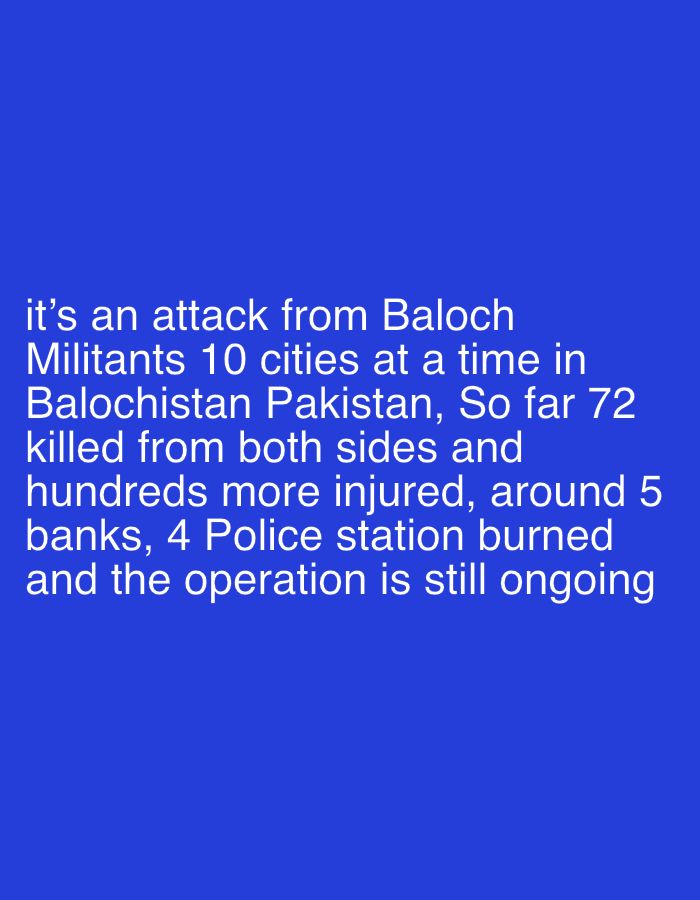 Unconfirmed report claims coordinated Baloch militant attacks across Balochistan