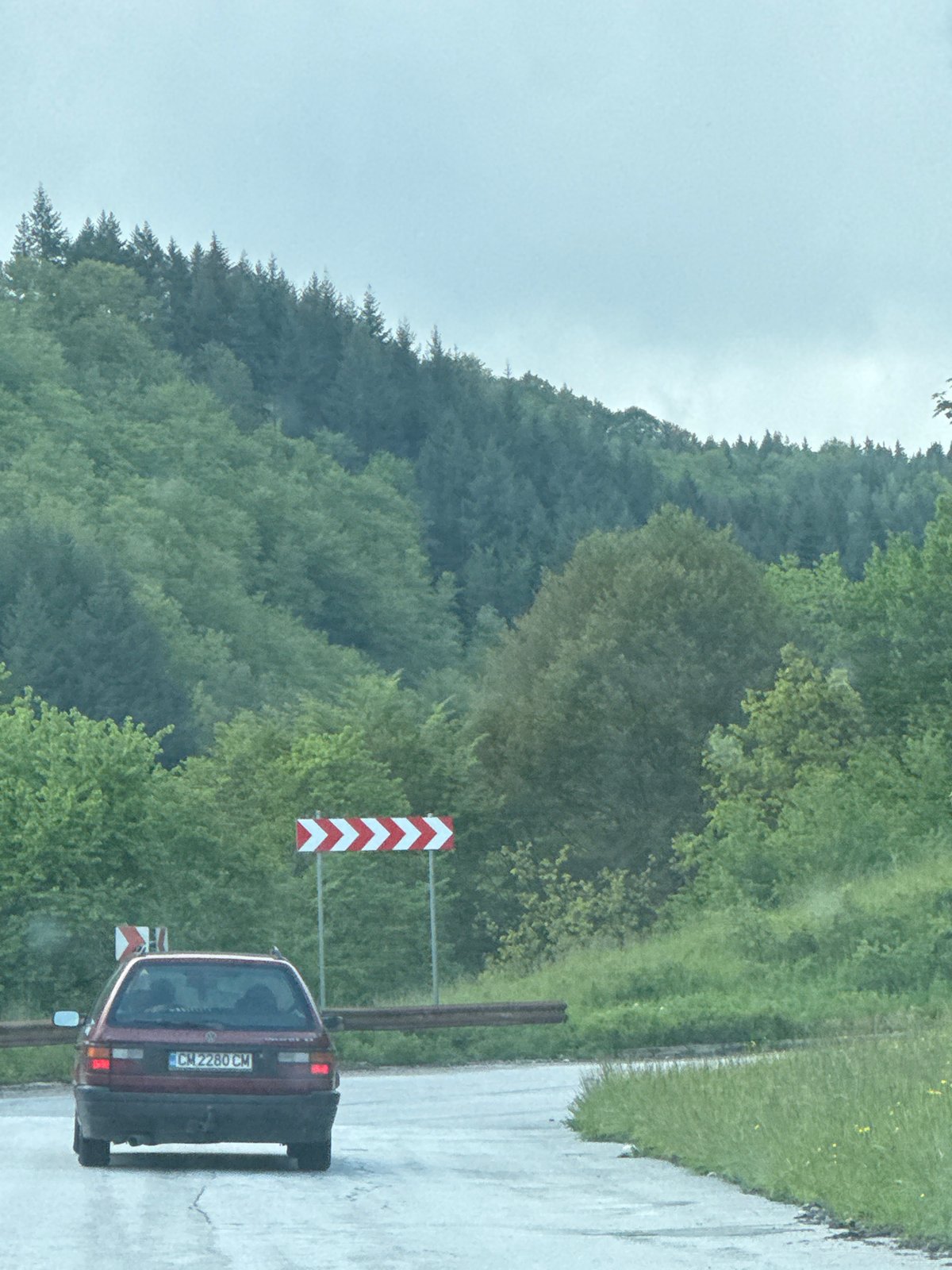Rural road scenes documented in Chokmanovo, Bulgaria countryside
