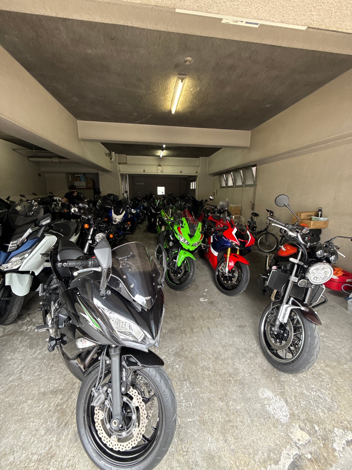Early morning automotive district activity captured in Sumida, Japan