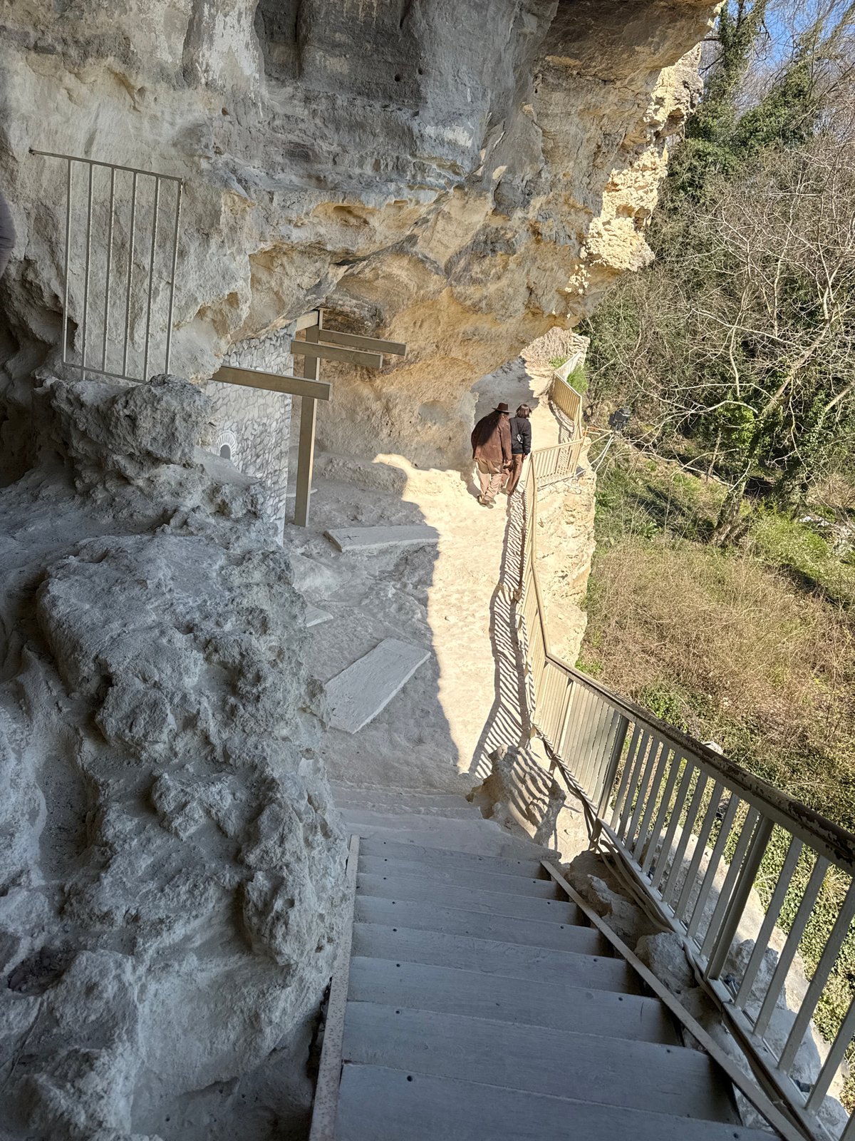 Tourist documents museum exhibits and monastery model in Varna