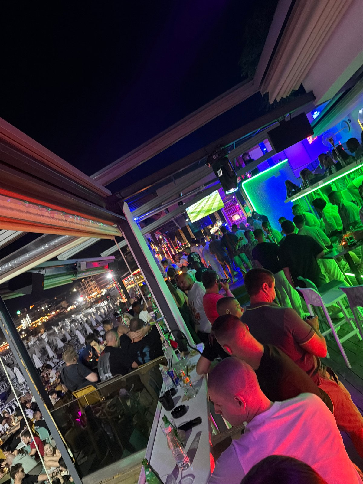 Sozopol beachside nightlife on a July evening