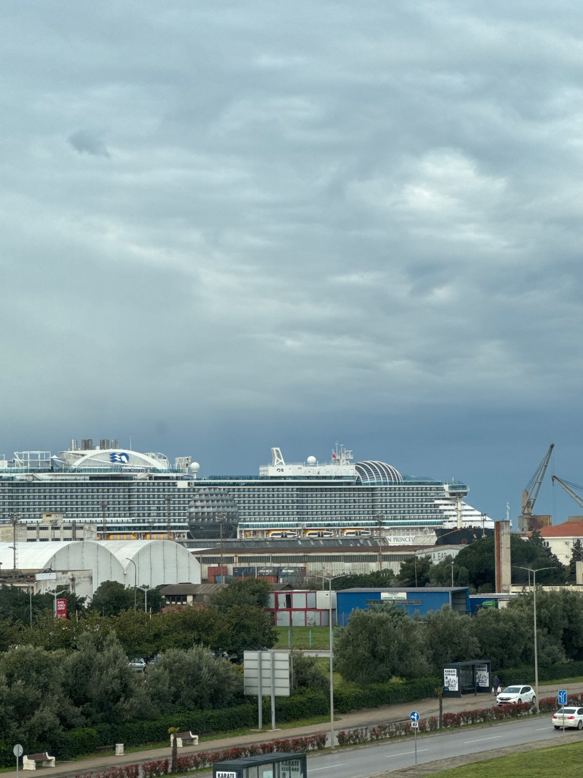 Princess Cruises ship docks at Bar, Montenegro port