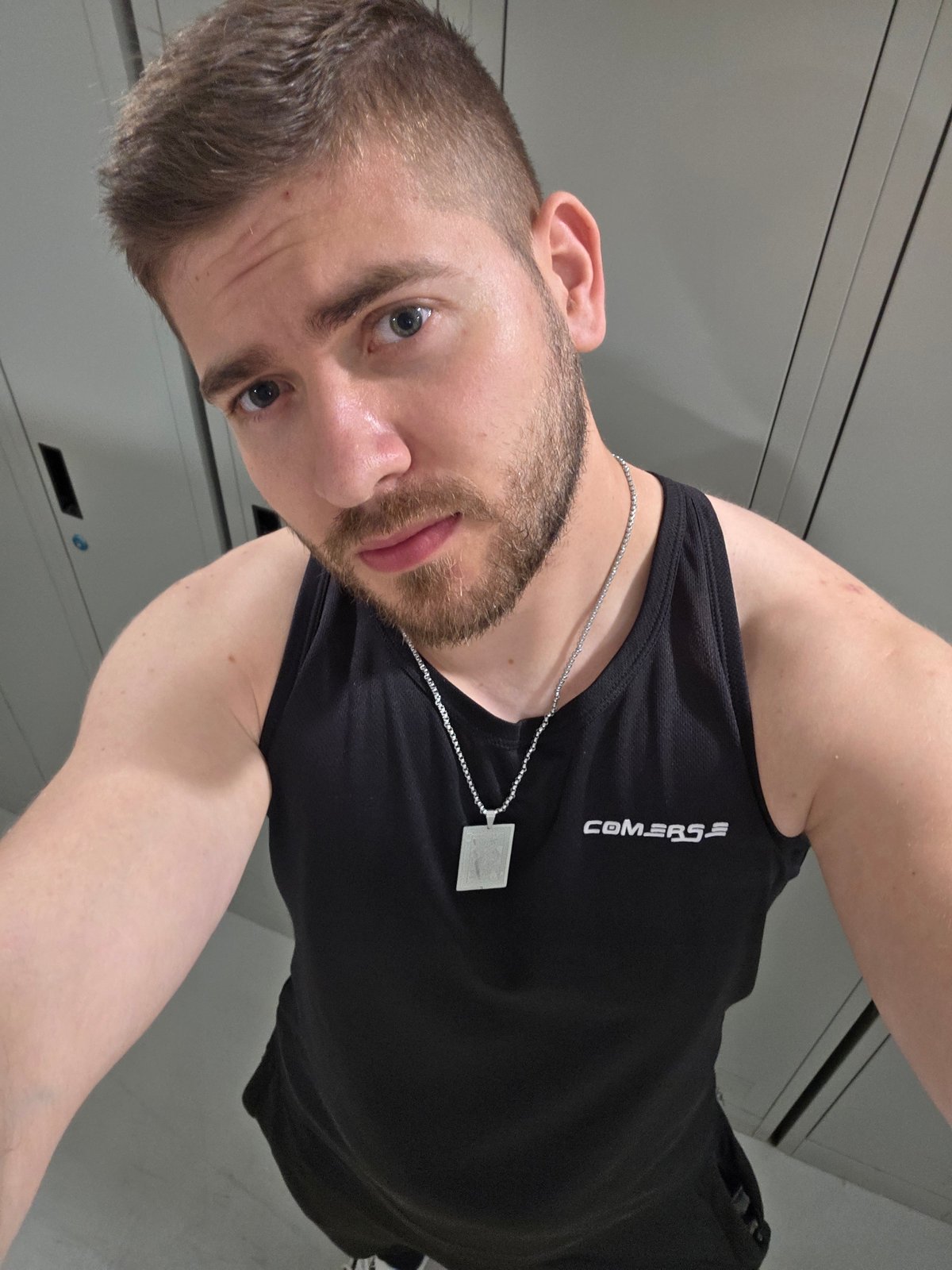 Young man photographed in Plovdiv changing room