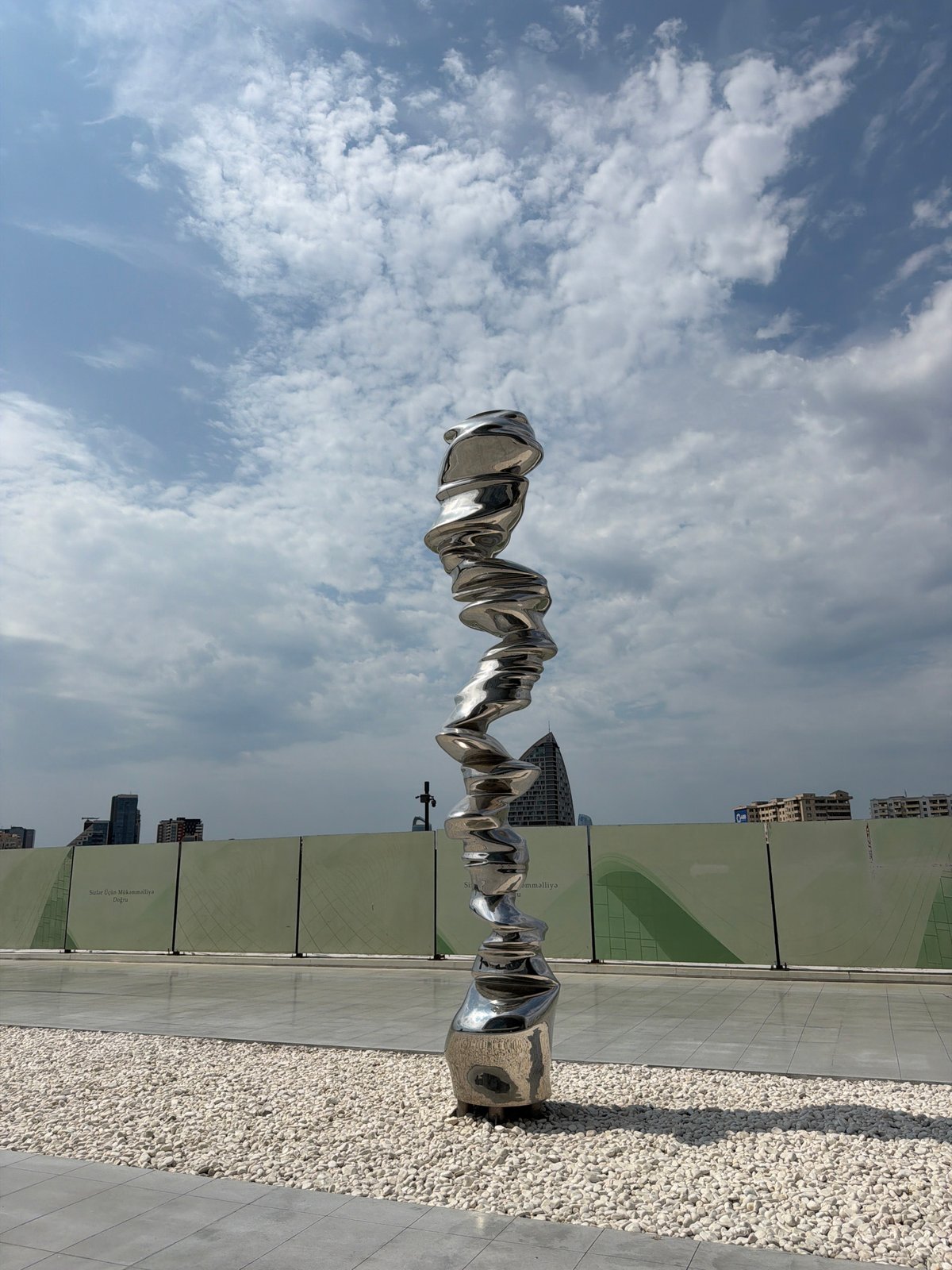 Quirky bronze animal sculptures outside Baku's Heydar Aliyev Center