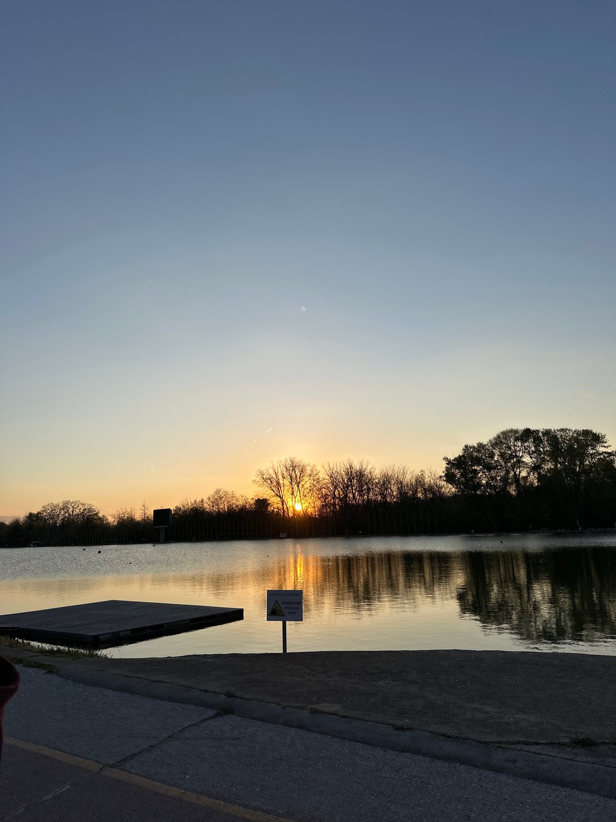 Evening recreation captured along Plovdiv waterway during sunset hour