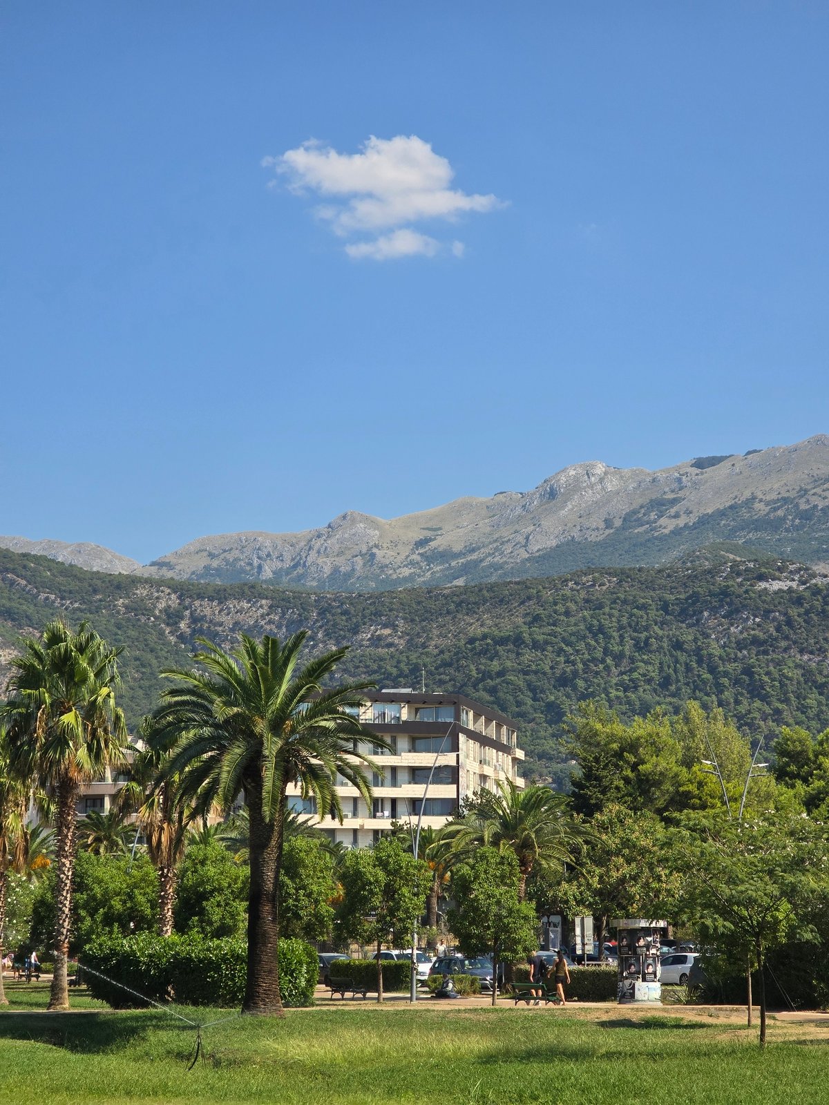Quiet summer morning on the streets of Budva, Montenegro