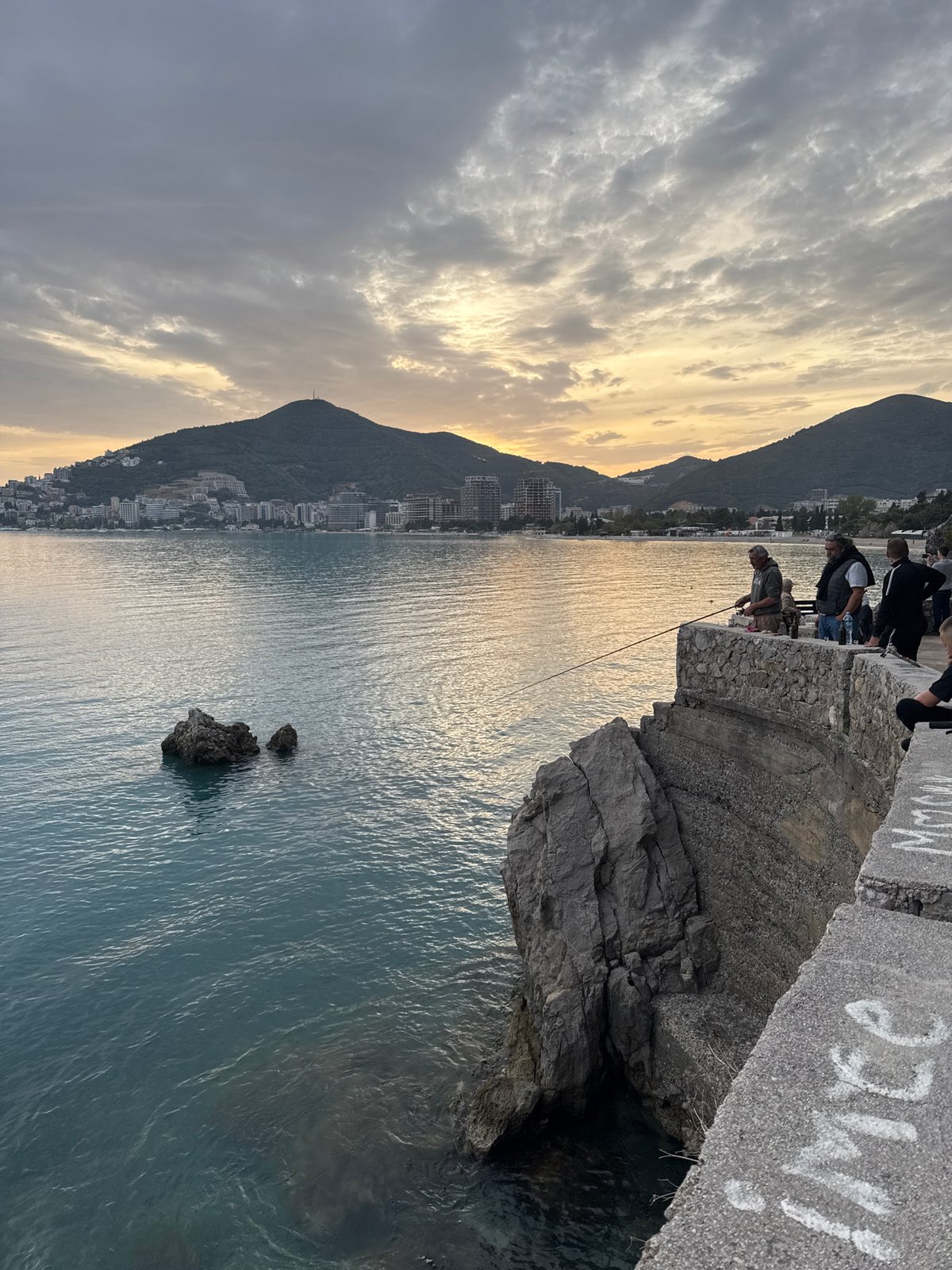 Sunset coastal scenes captured around Budva, Montenegro