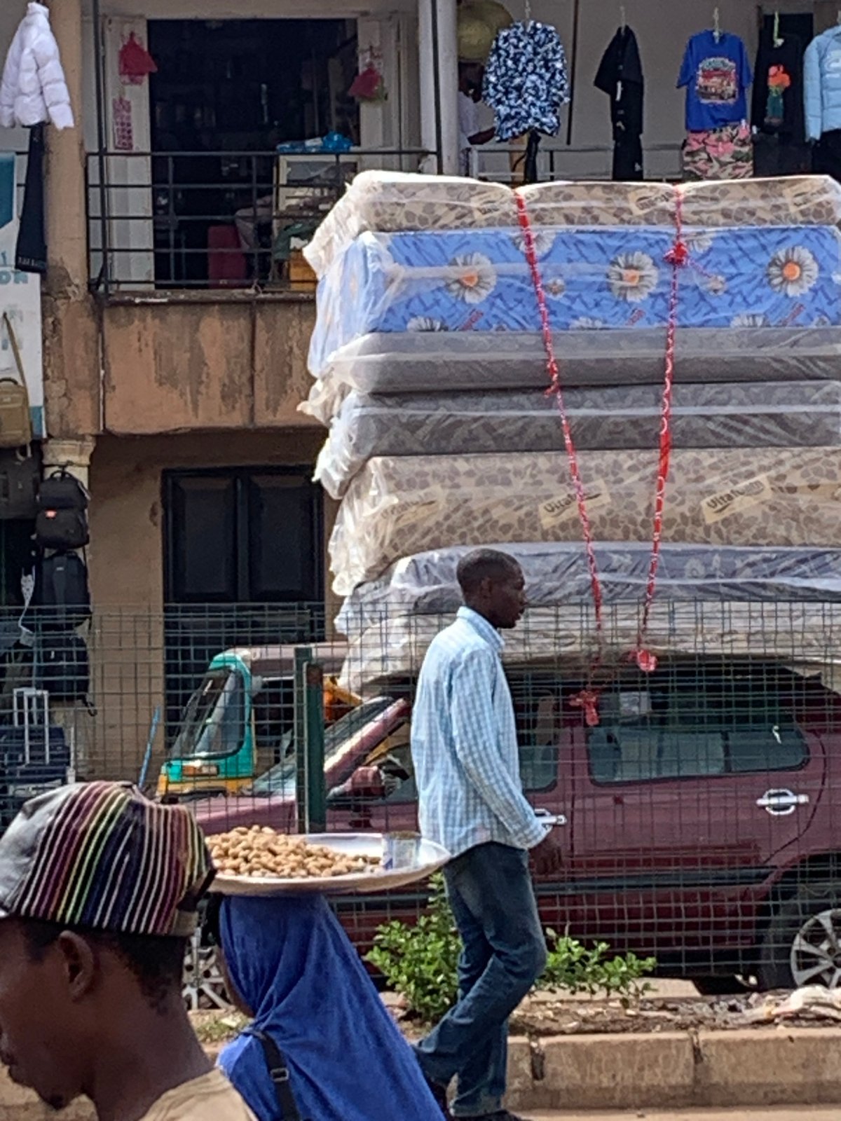 Street market activity in Bukuru, Nigeria