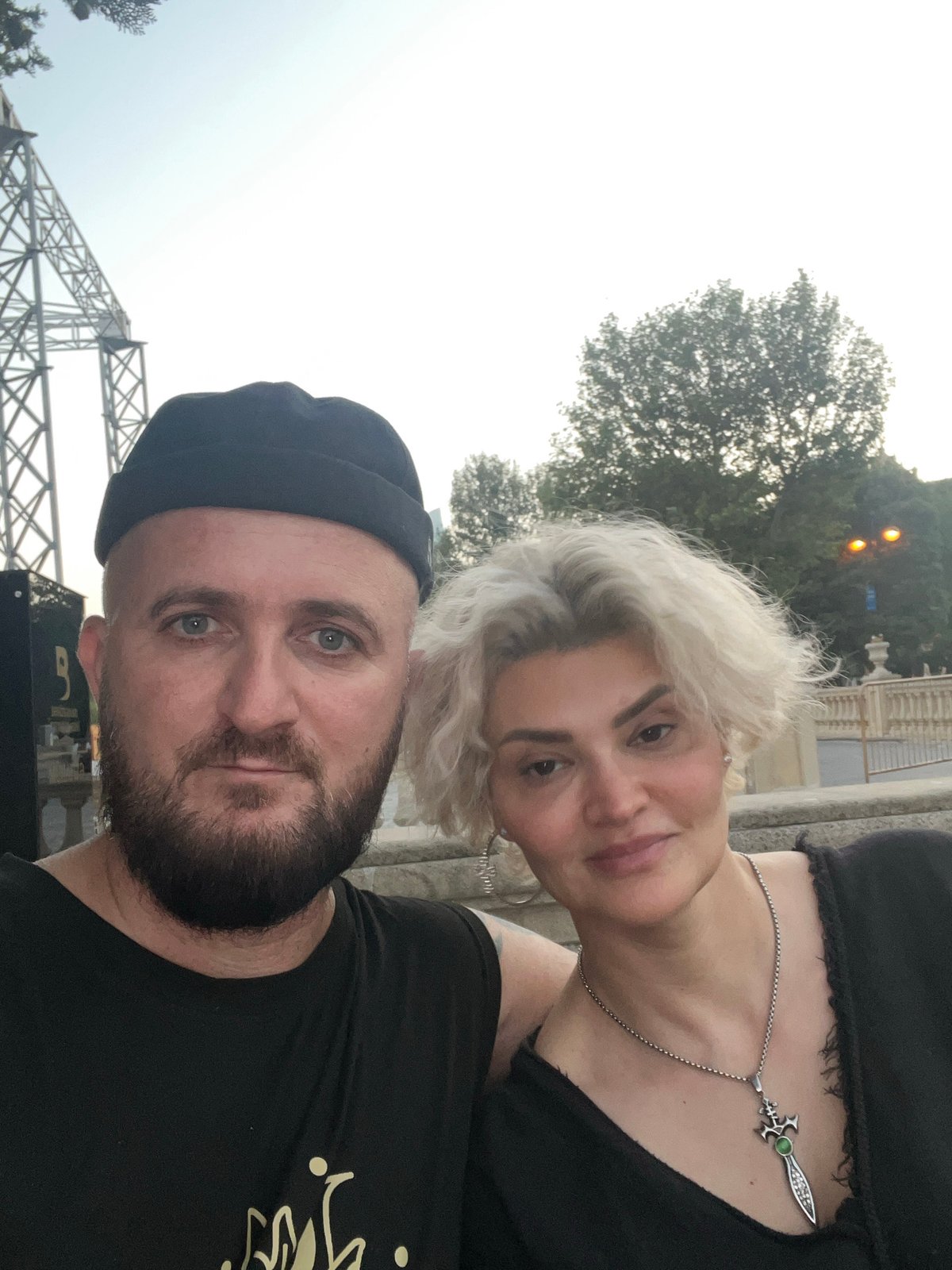 Afternoon stroll through a Baku public promenade, summer 2026