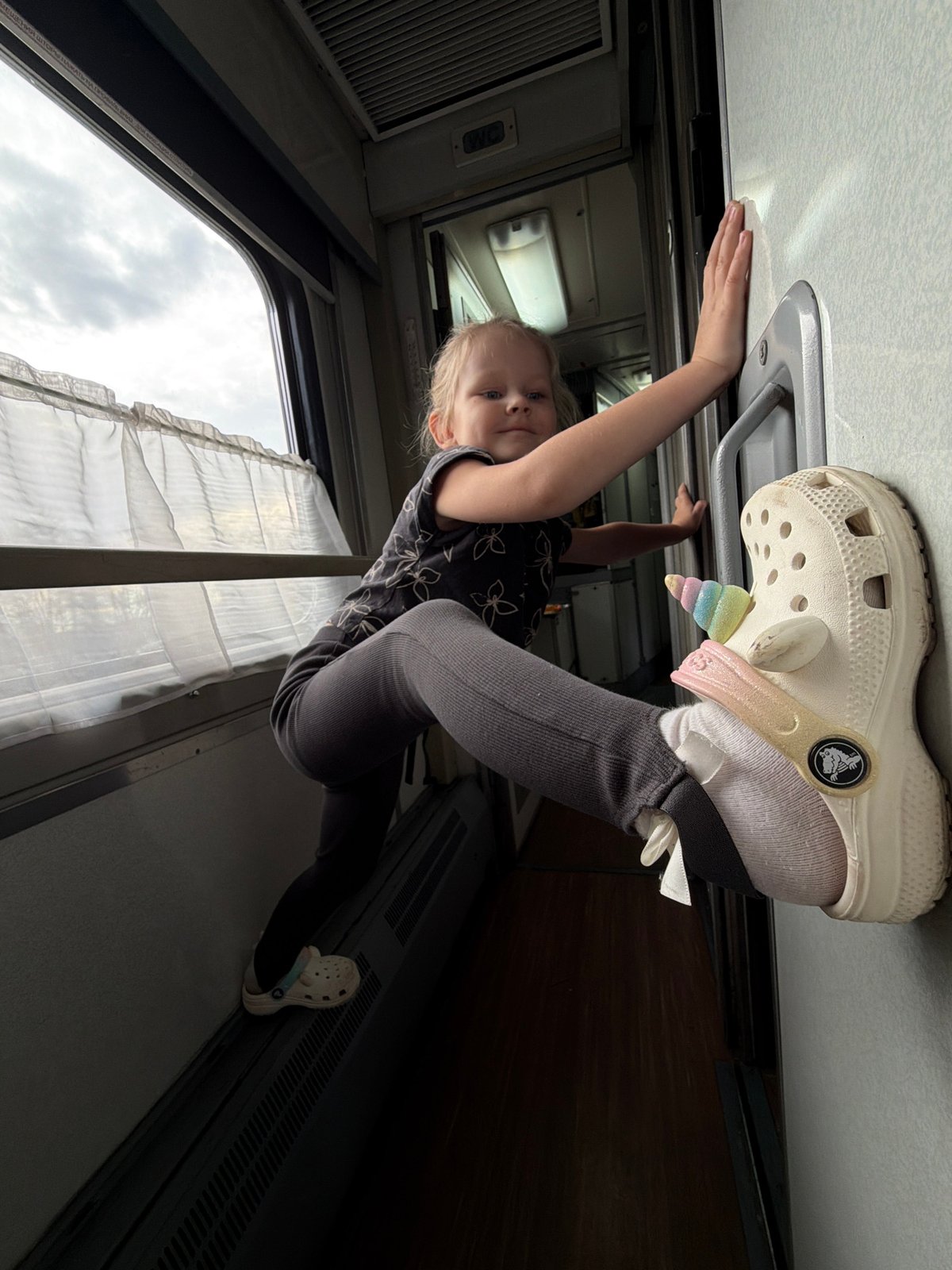 Train journey documented through Urusovo, Russia with playful moments