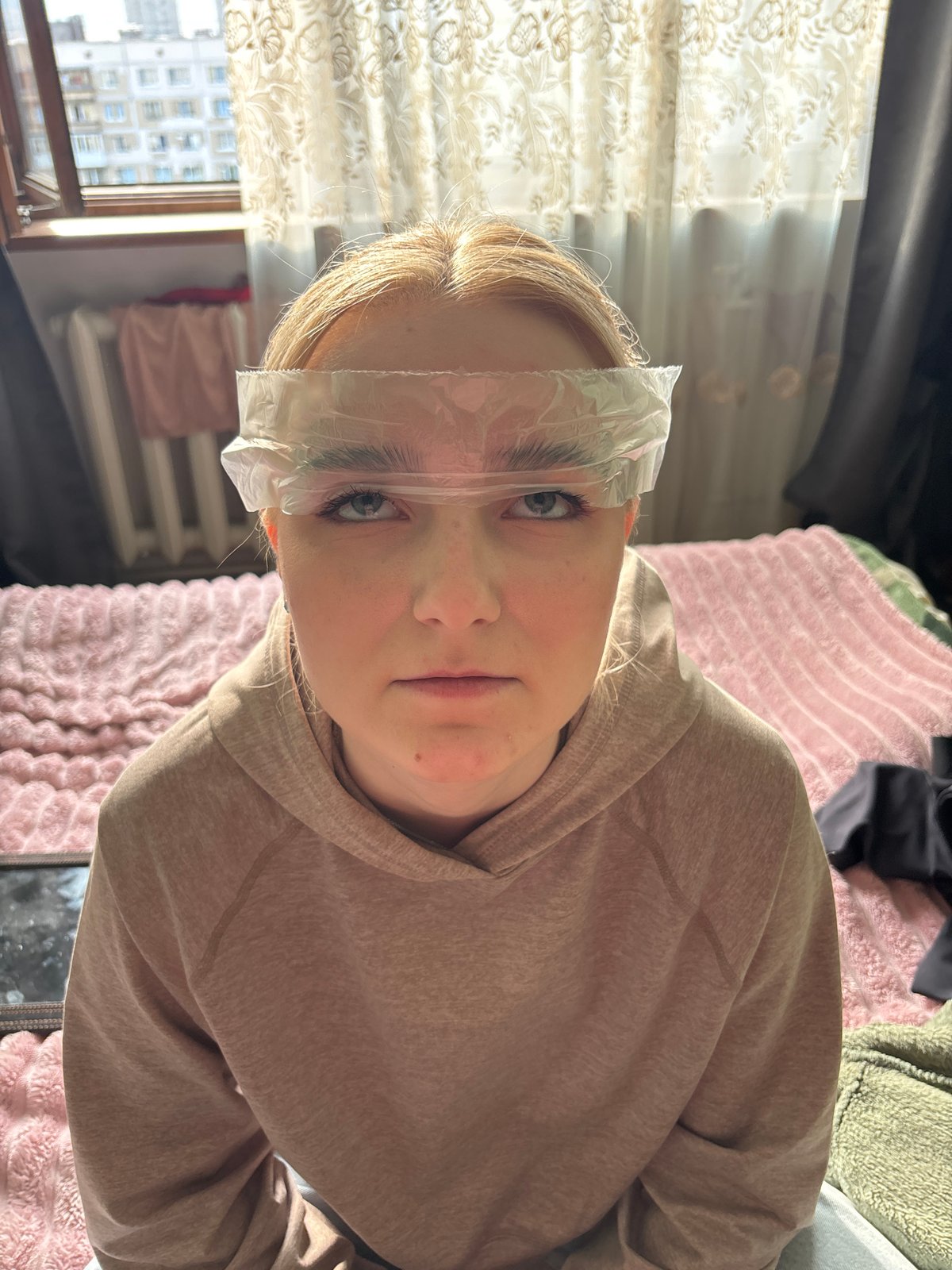 Woman observed in unusual plastic wrap incident, Russia