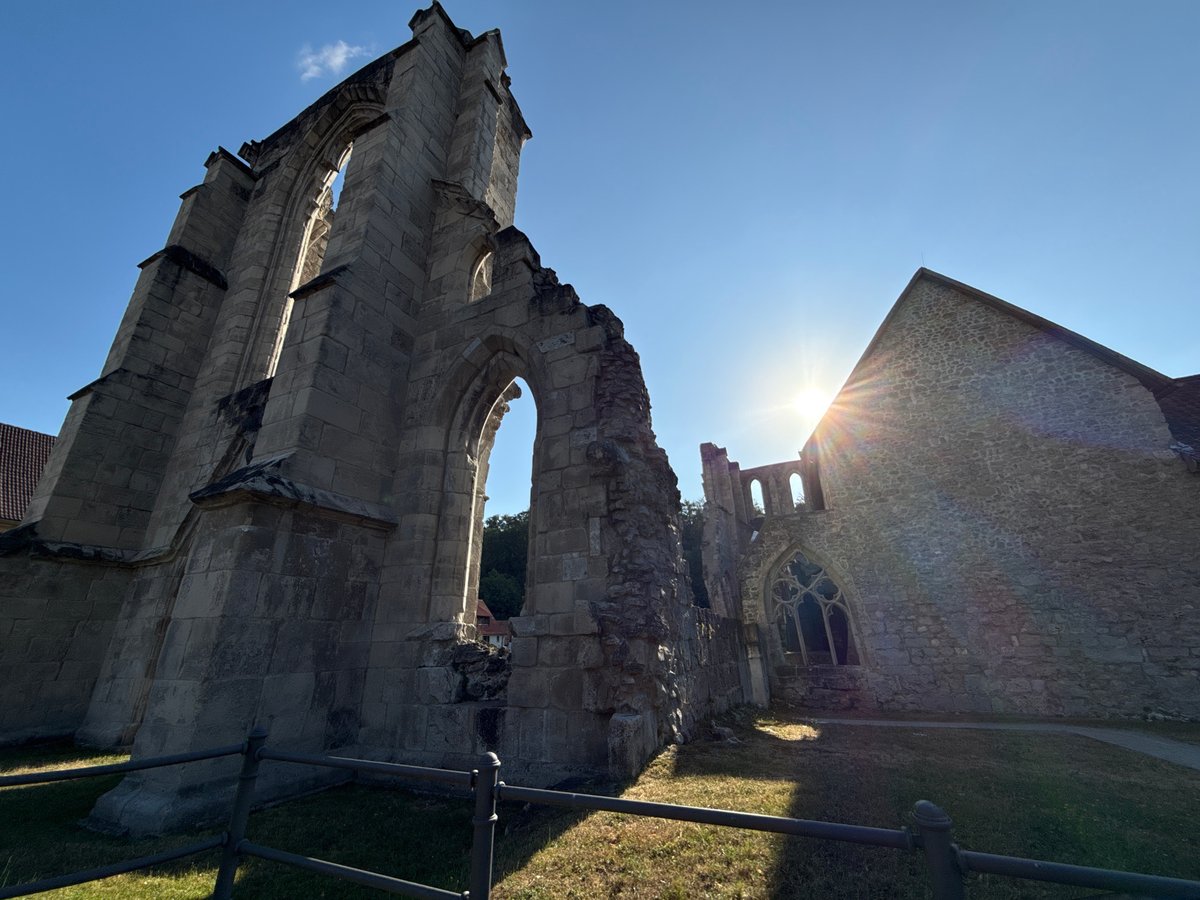 Morning at Walkenried Abbey ruins and its quiet surroundings