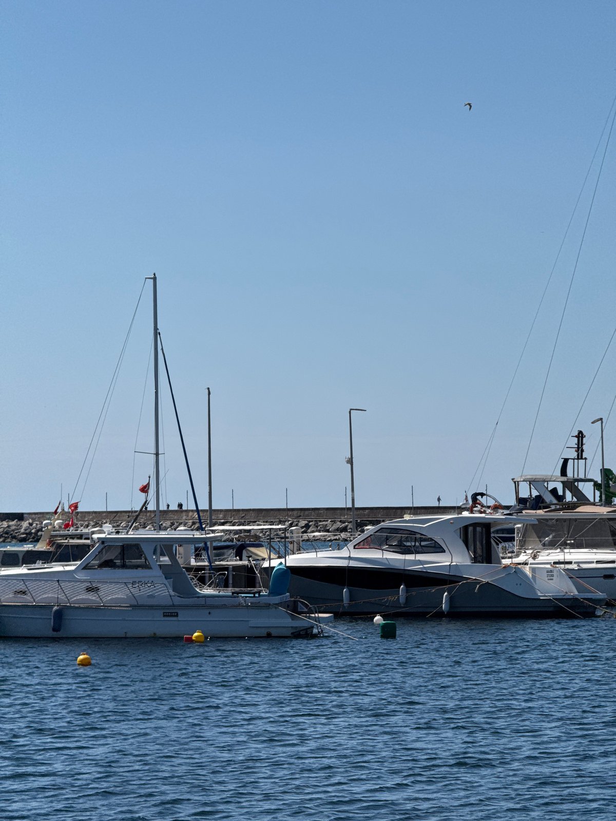 Şile harbor on a calm, clear summer day