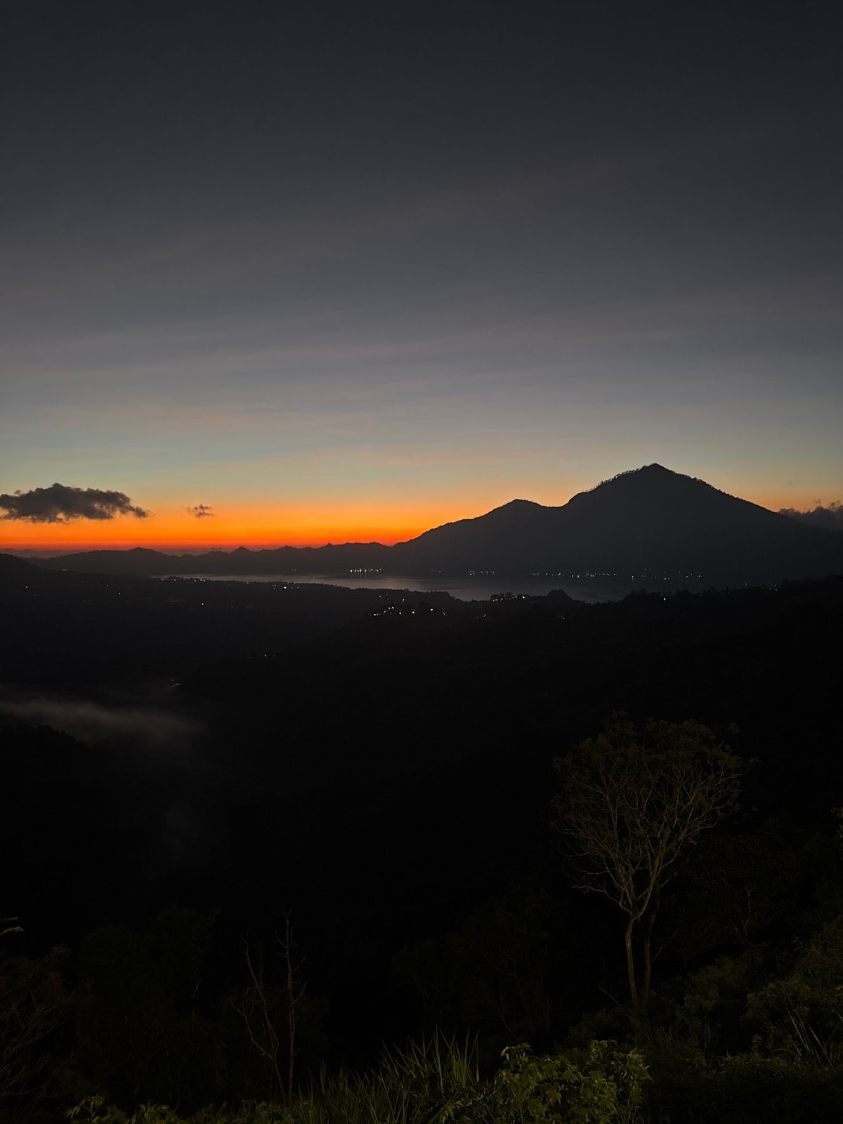Dawn Views of Mount Batur Documented in Kintamani