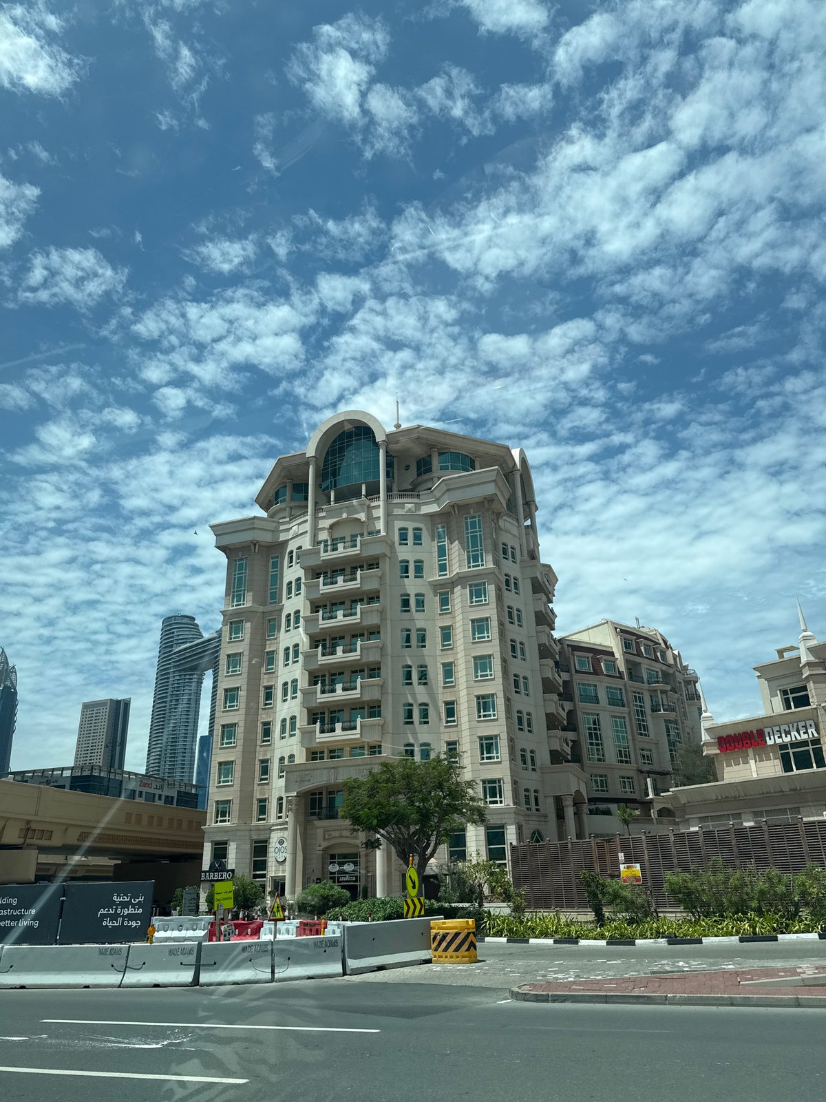 Dubai urban architecture documented in street-level observation