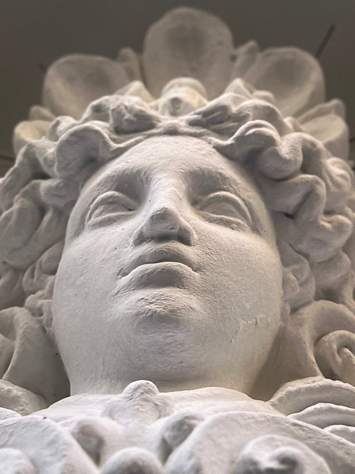 Religious sculptures documented in Madrid evening hours