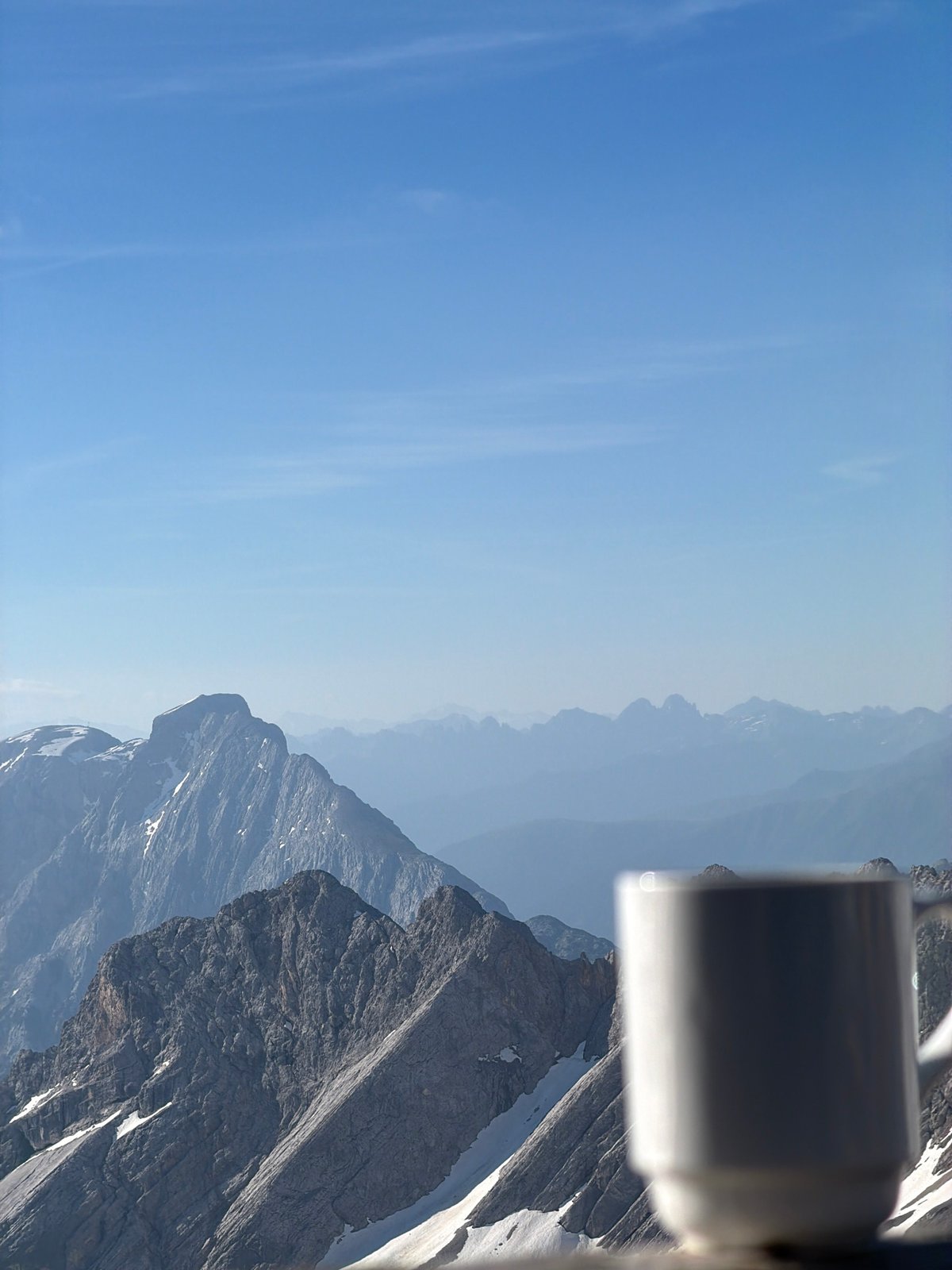 Coffee and Alpine views from the top of Garmisch-Partenkirchen