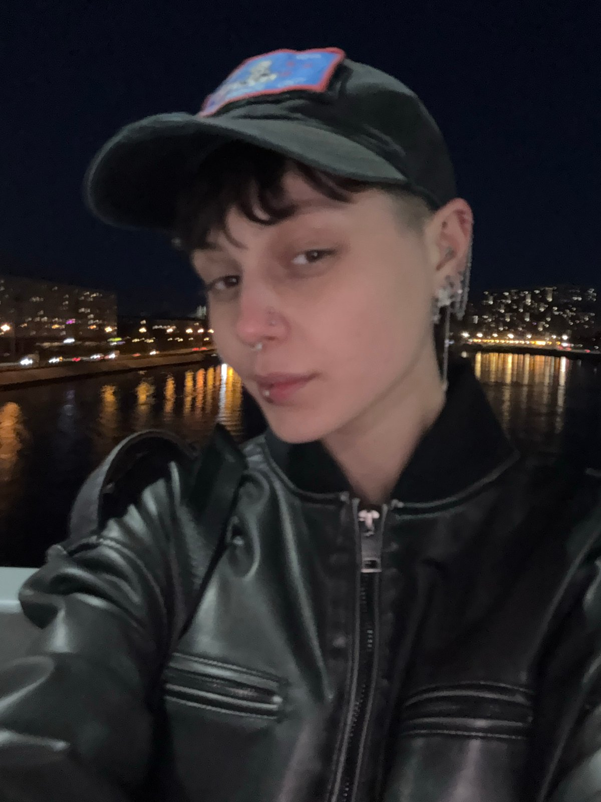 Nighttime photography session captured along Saint Petersburg waterfront