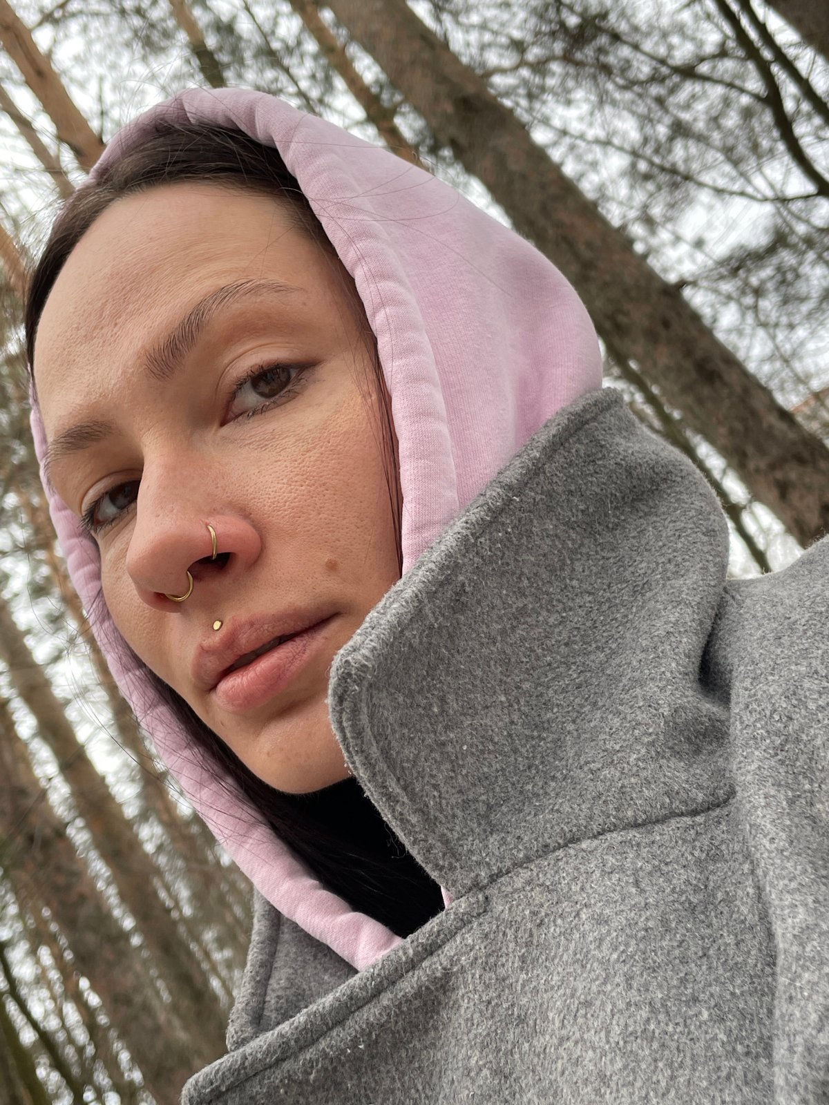 Person photographed in wooded area near Izhevsk, Russia