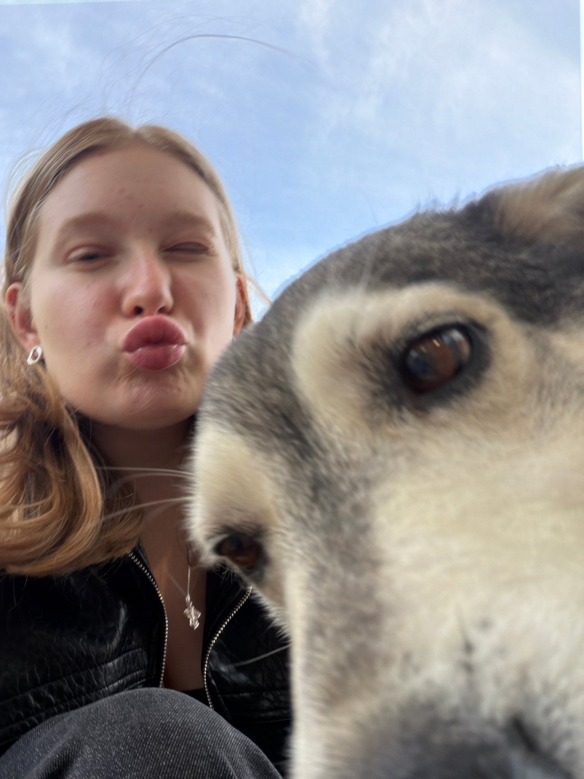 Woman documents daily life with dog, market visit in Russia