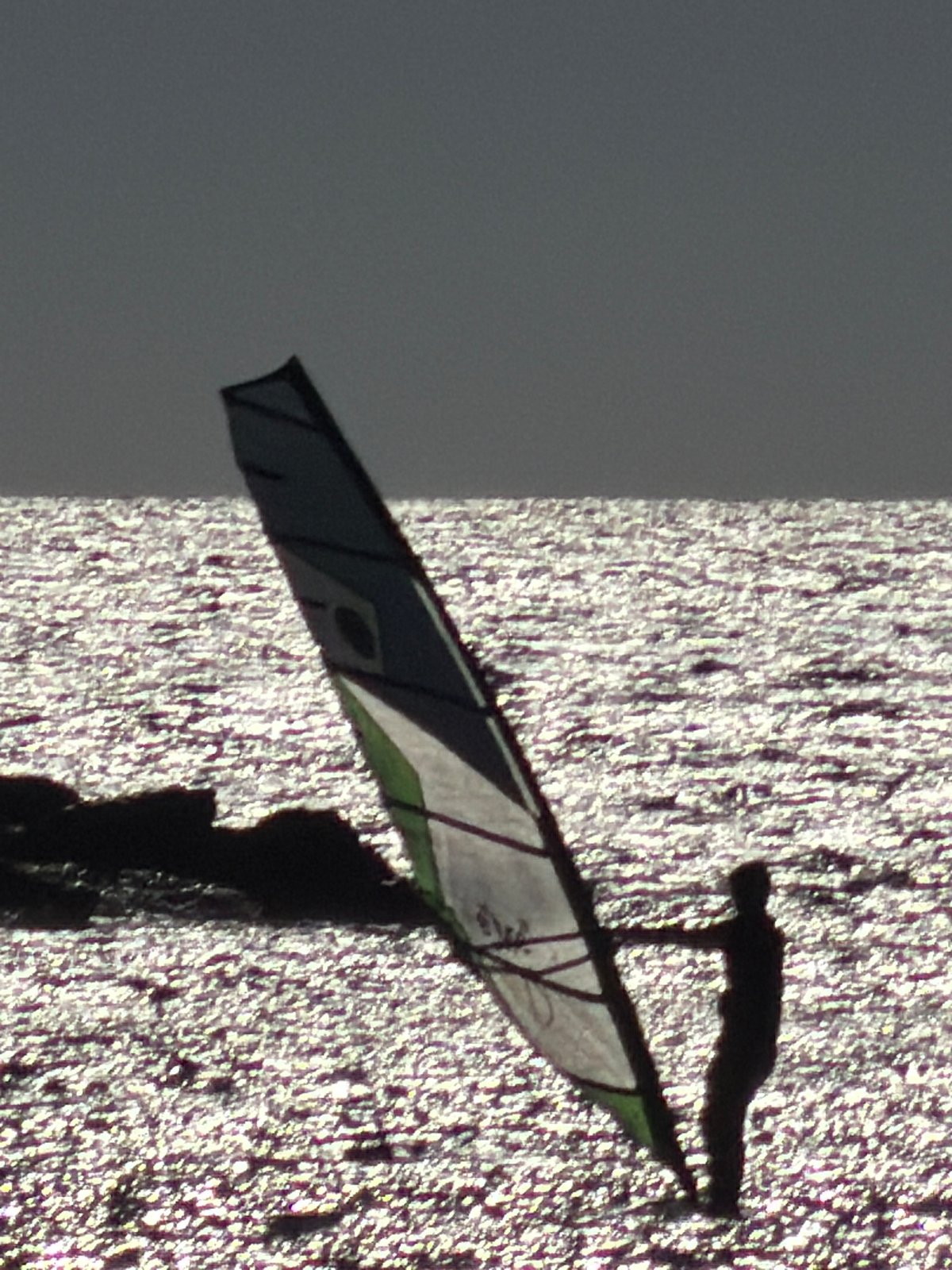 Kitesurfer spotted off Tel Aviv coast under clear skies
