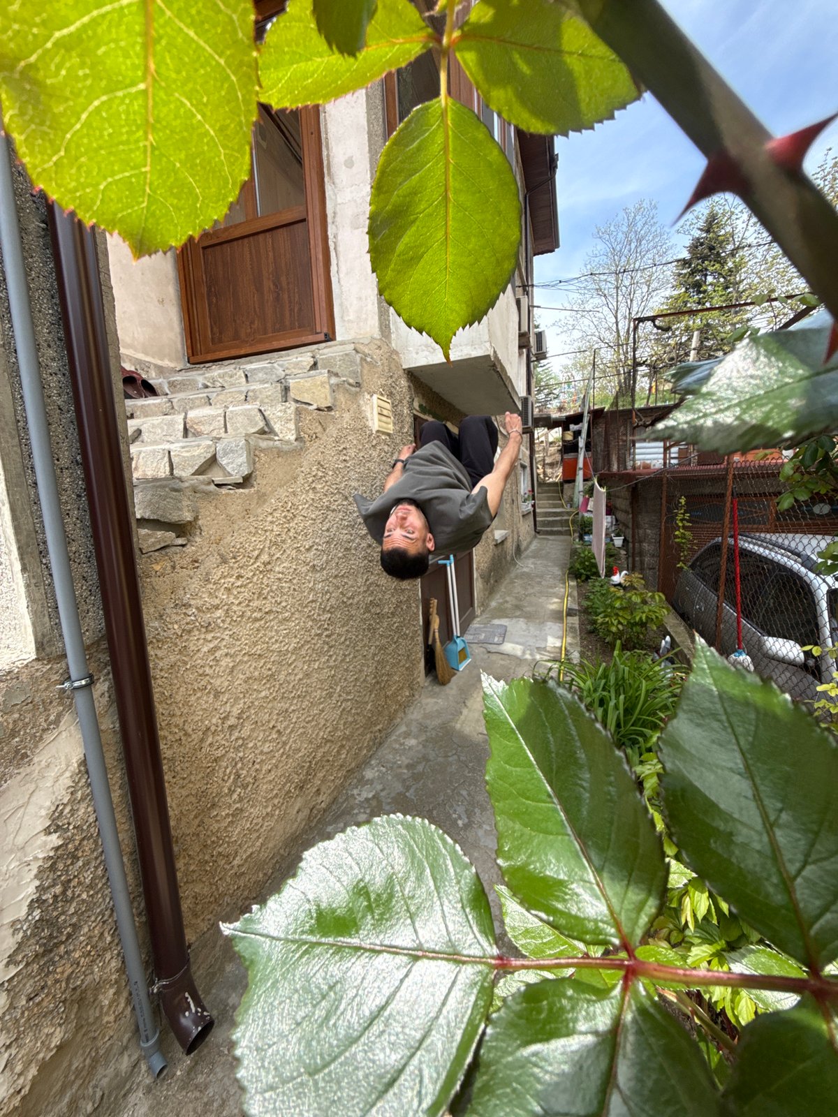 Man spotted stretching, moving through Shumen neighborhood Monday morning