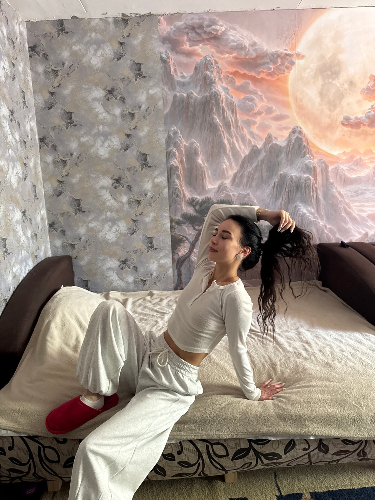 Morning domestic life documented in Chaikovsky, Russia