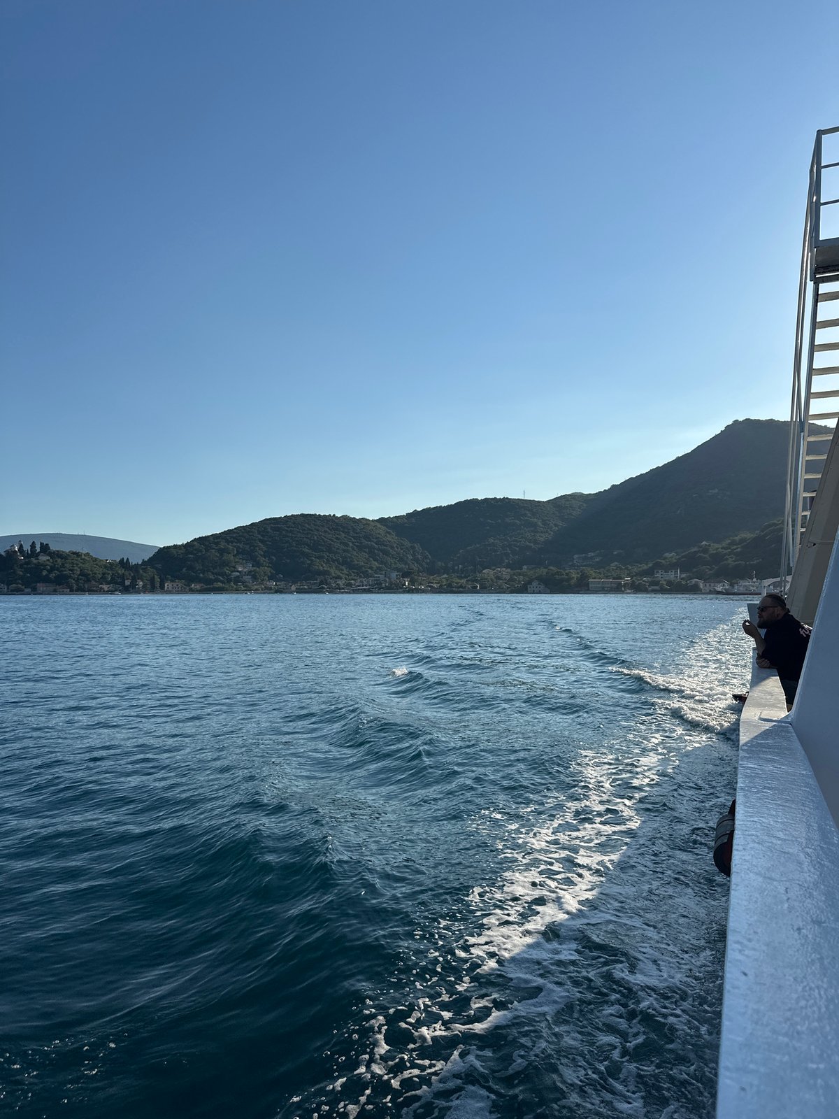 Lepetane bay and waterfront, afternoon into night