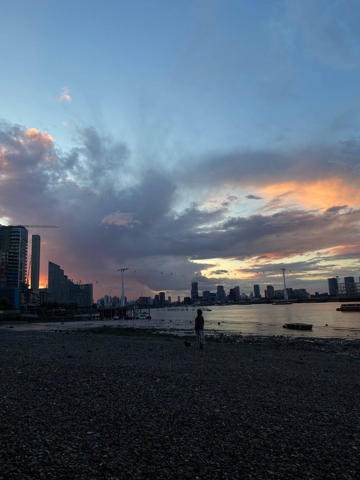 Dramatic sunset observed over London riverfront Tuesday evening