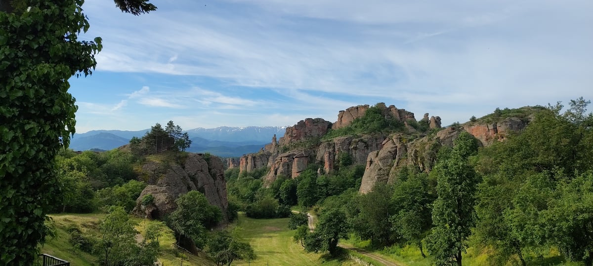 Morning view captured of Belogradchik Rocks geological formation, Bulgaria