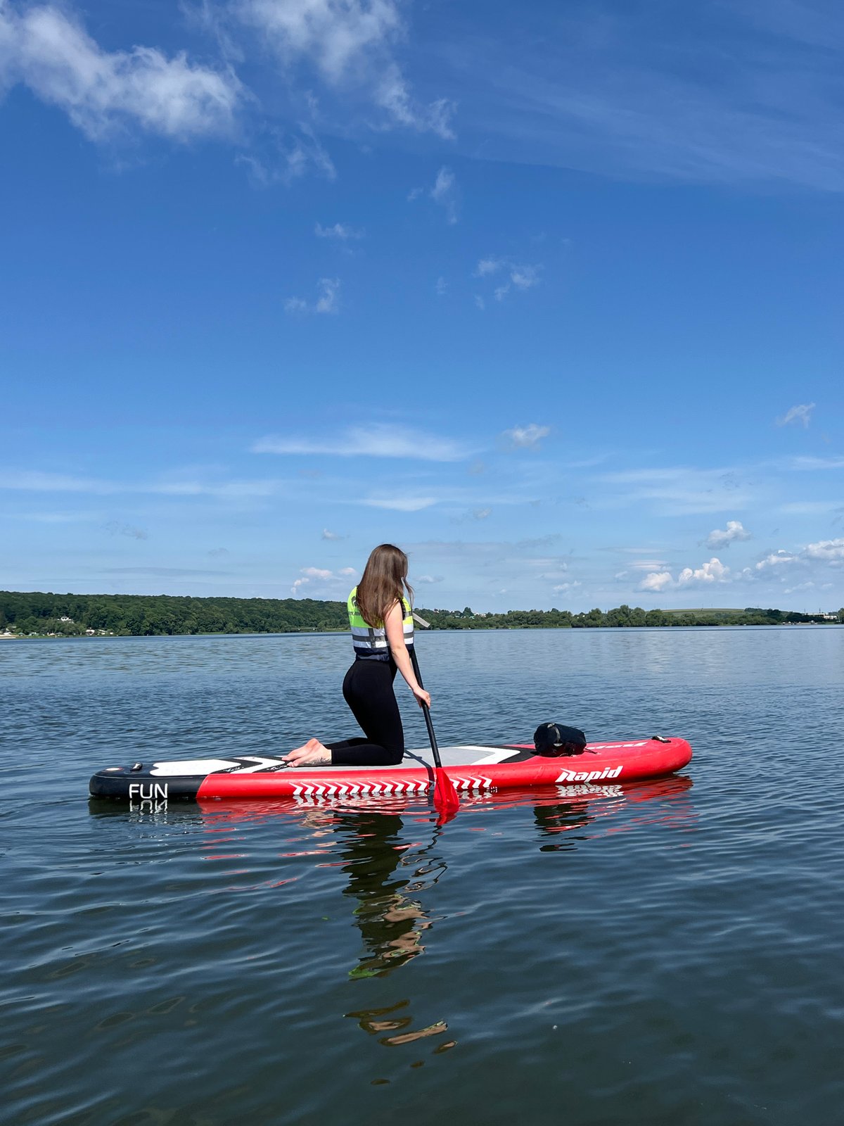 Paddleboarding session observed on Ternopil Lake morning June 13
