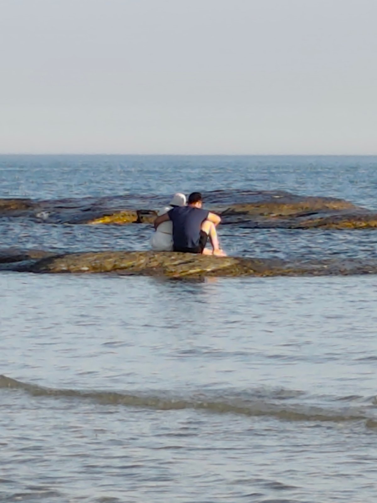 Lazy afternoon on the Caspian Sea coast in Aktau