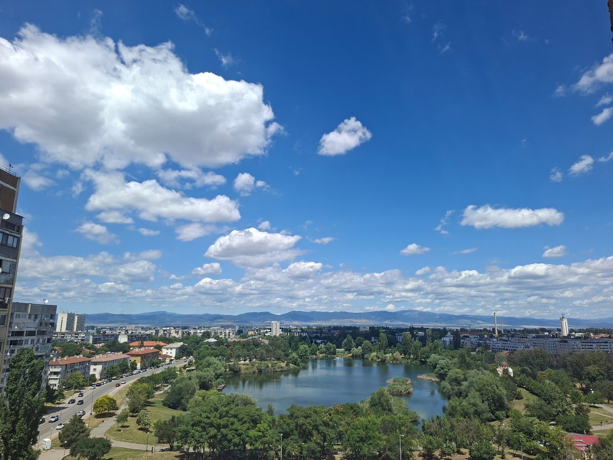 A quiet Sofia morning: pets, toys, and city views