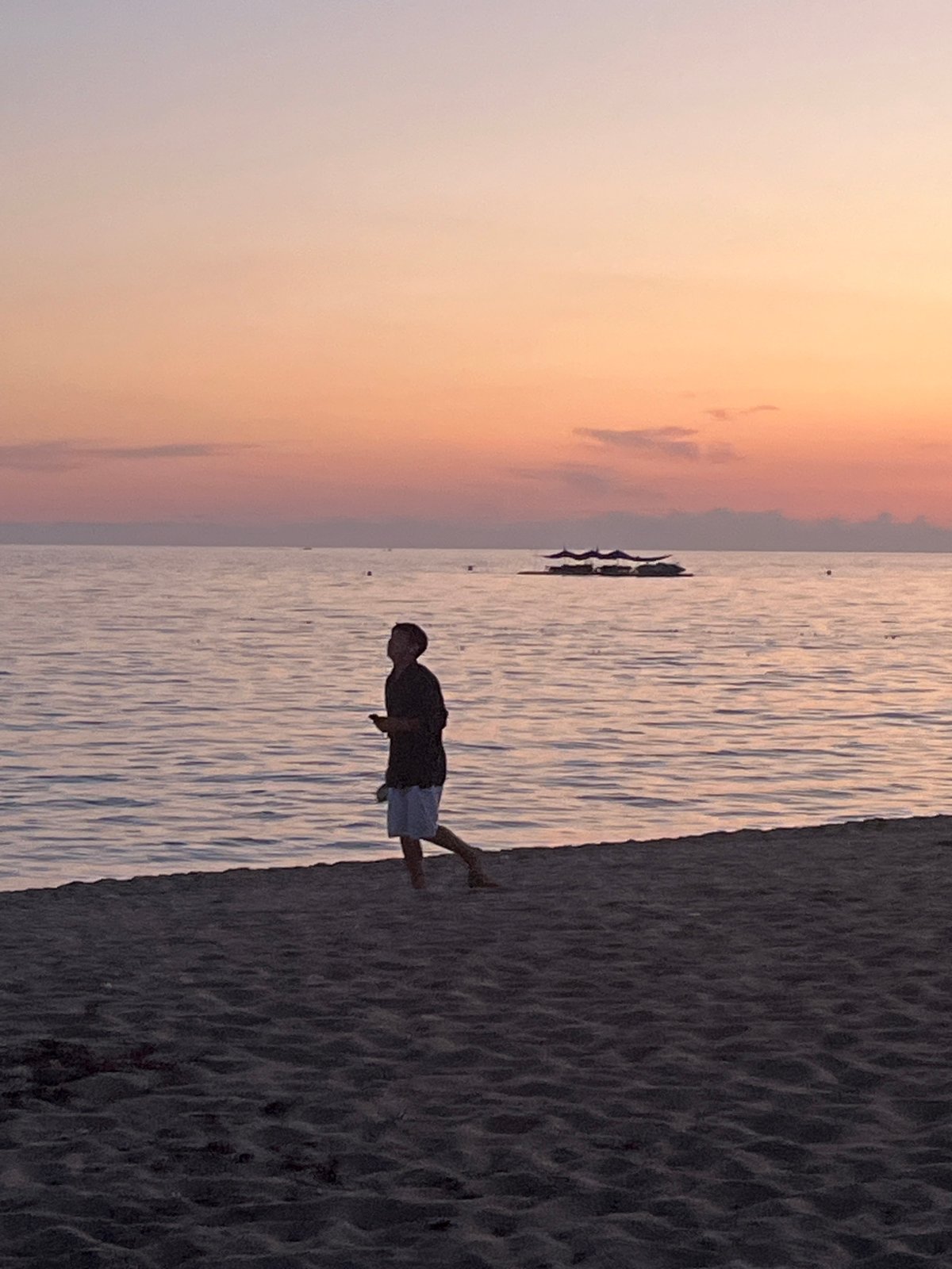 Evening beach life captured in Alanya during sunset hours