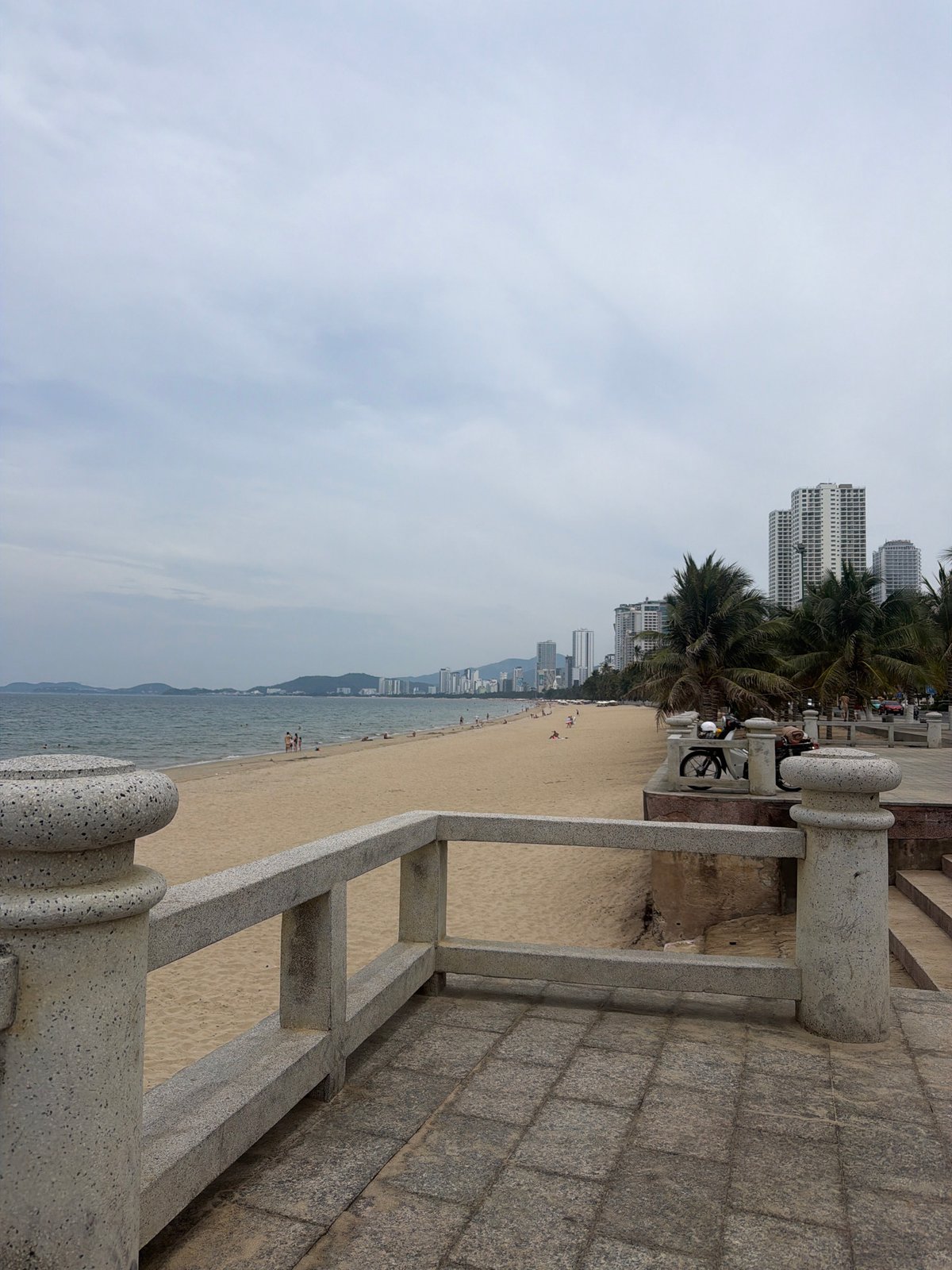 Morning beach visit documented in Nha Trang, Vietnam