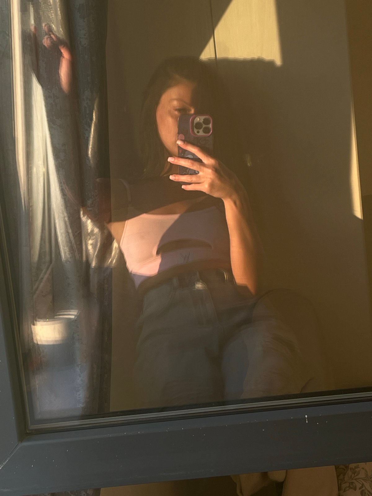 Saint Petersburg evening: mirror selfies and a dusky city skyline