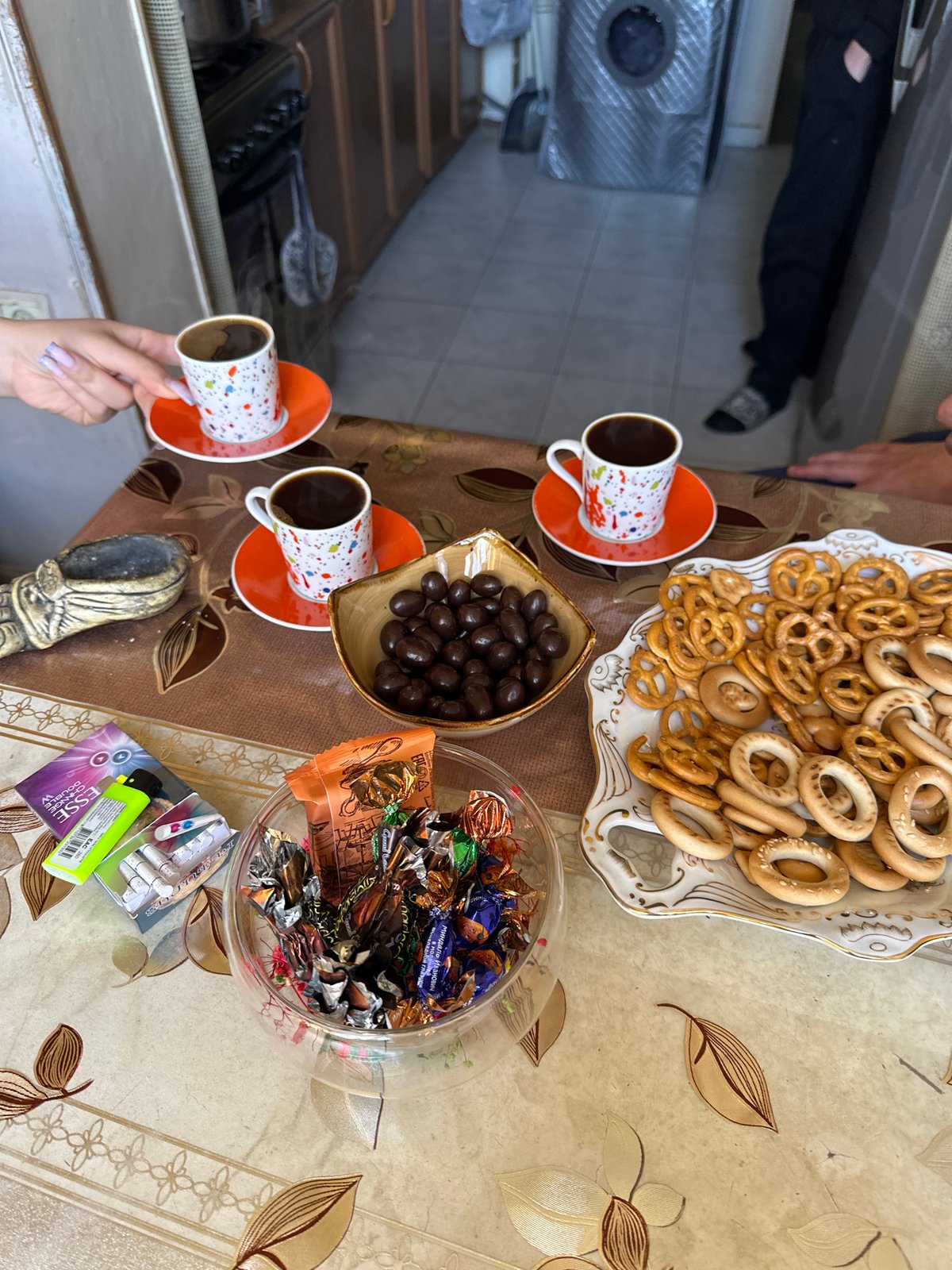 Coffee break shared by two people in Yerevan