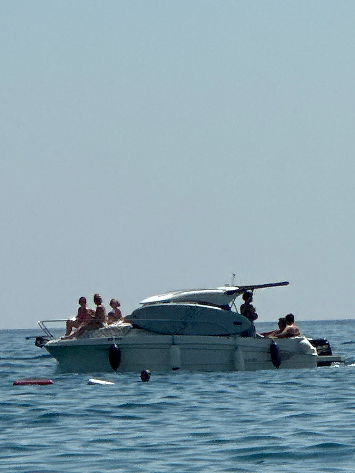 Packed summer day on the Adriatic coast at Boreti