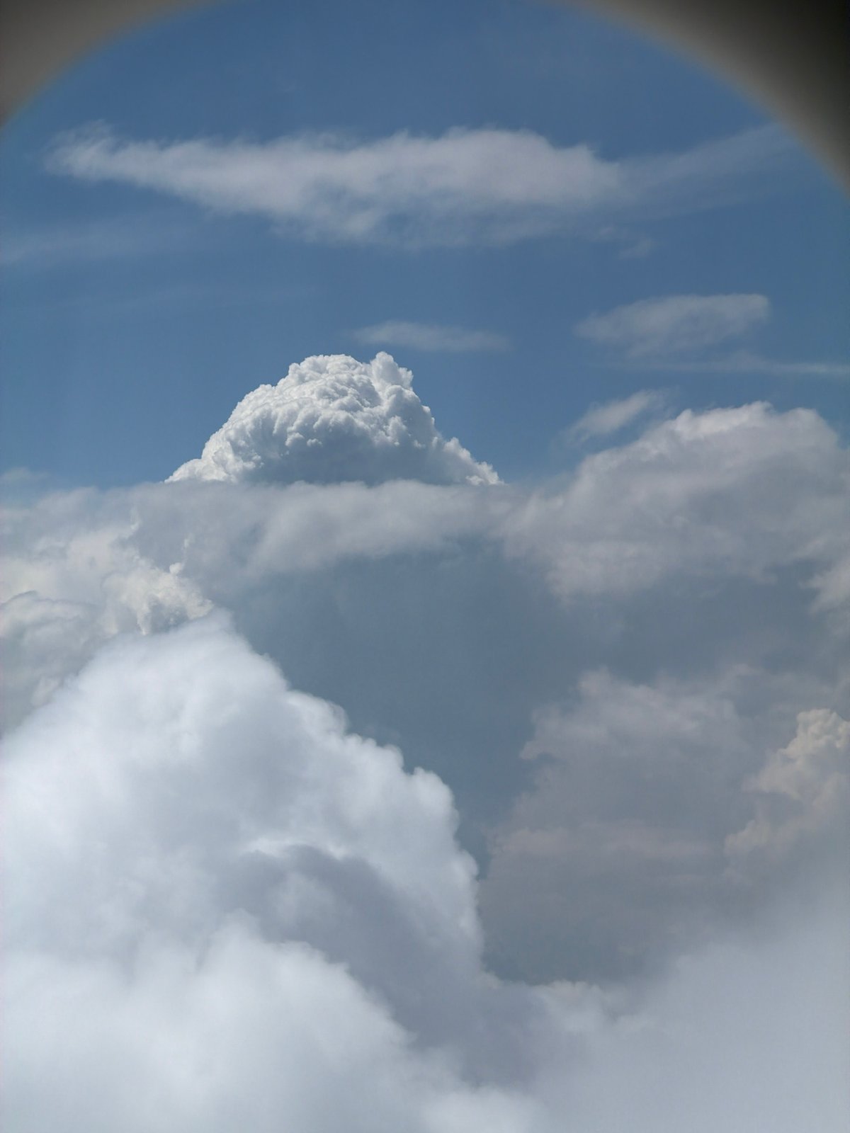 Aerial view of cloud formations over Khimki Russia