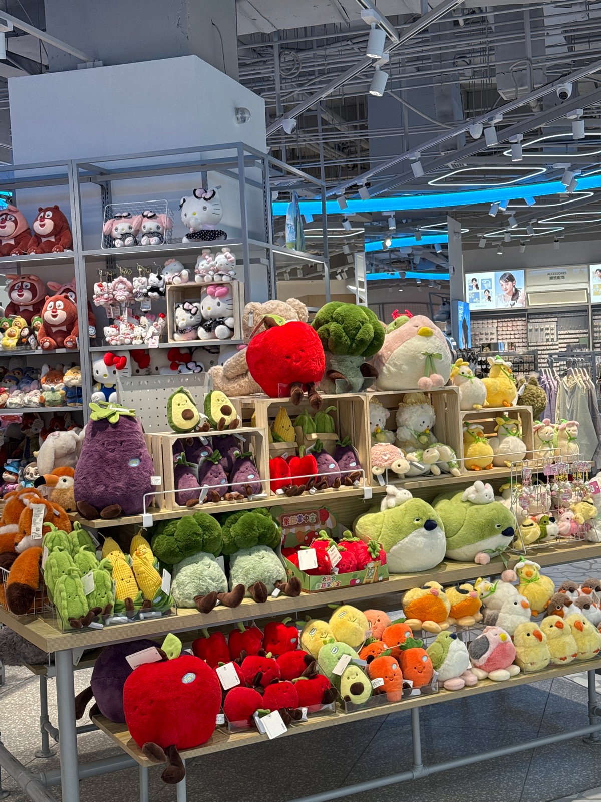 Shoppers browse malls featuring traditional displays in Guta, Linghe
