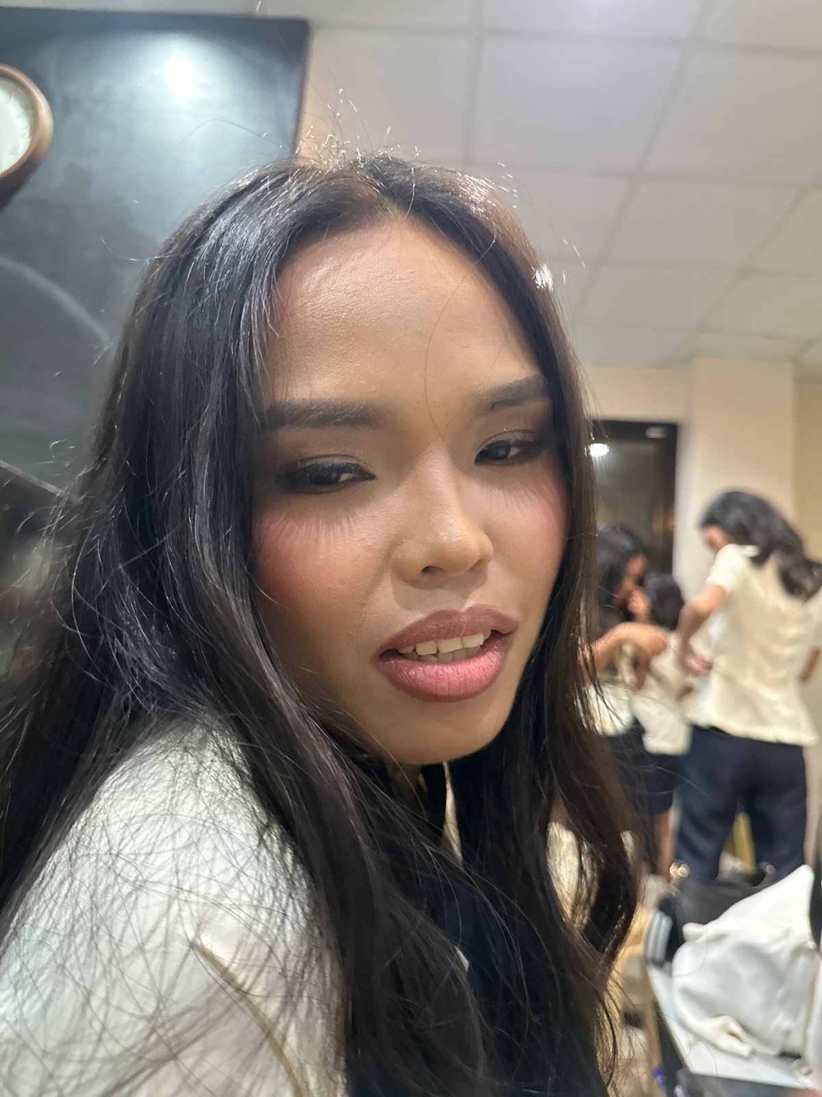 Makeup session and selfies in Davao City dressing room