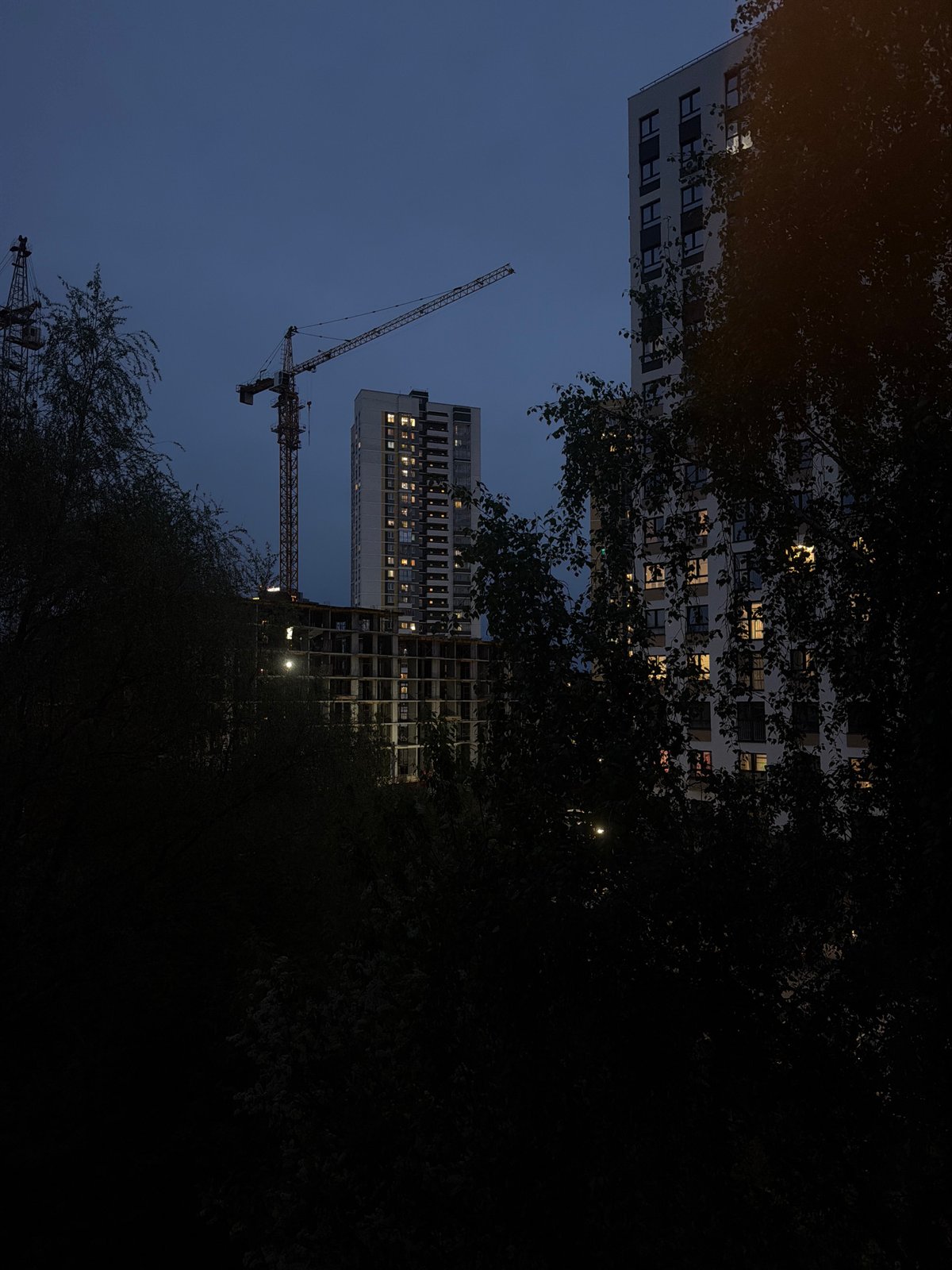 Resident captures cat, construction scenes in Izhevsk evening