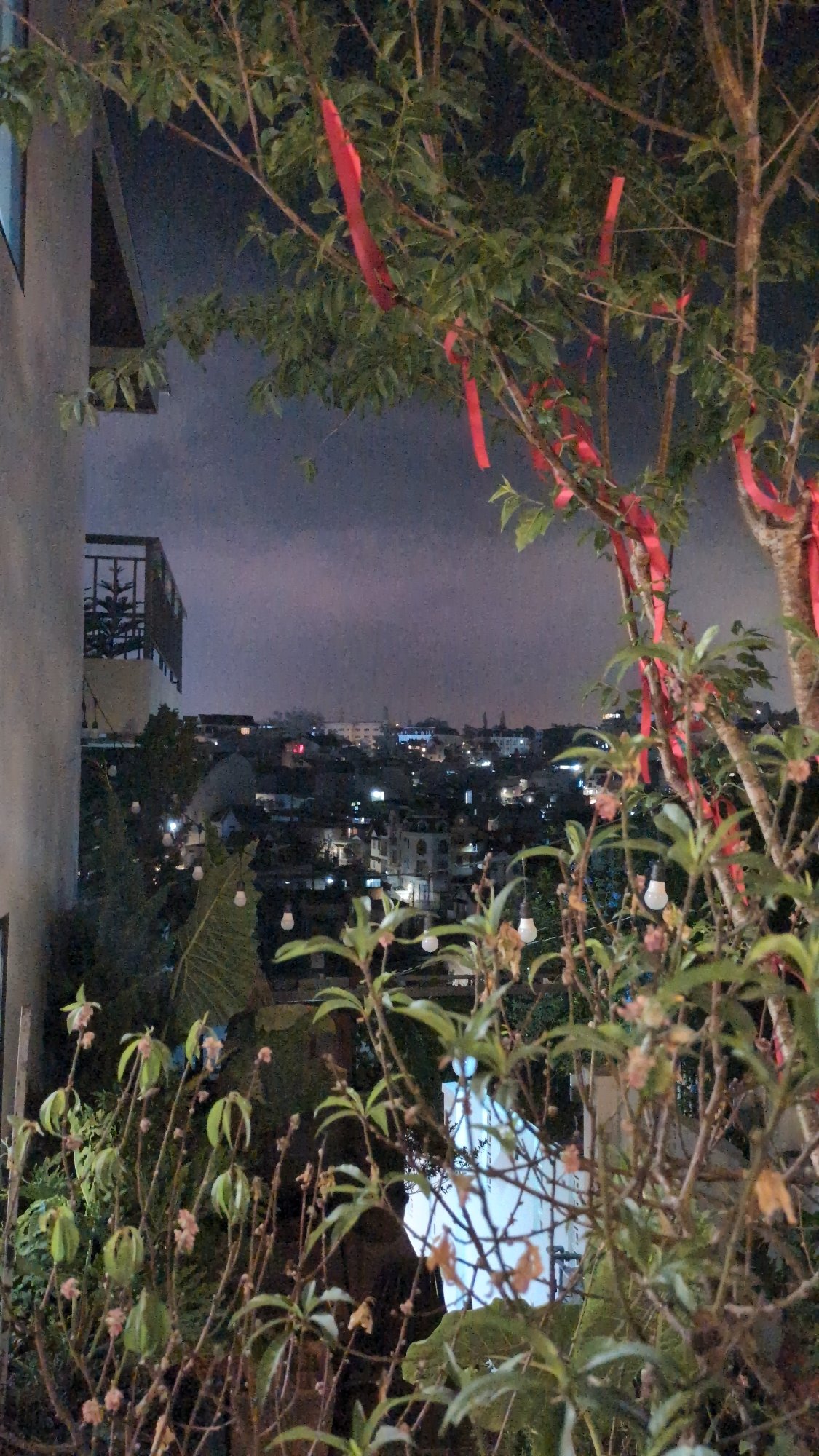 Evening cityscape views captured across Da Lat, Vietnam